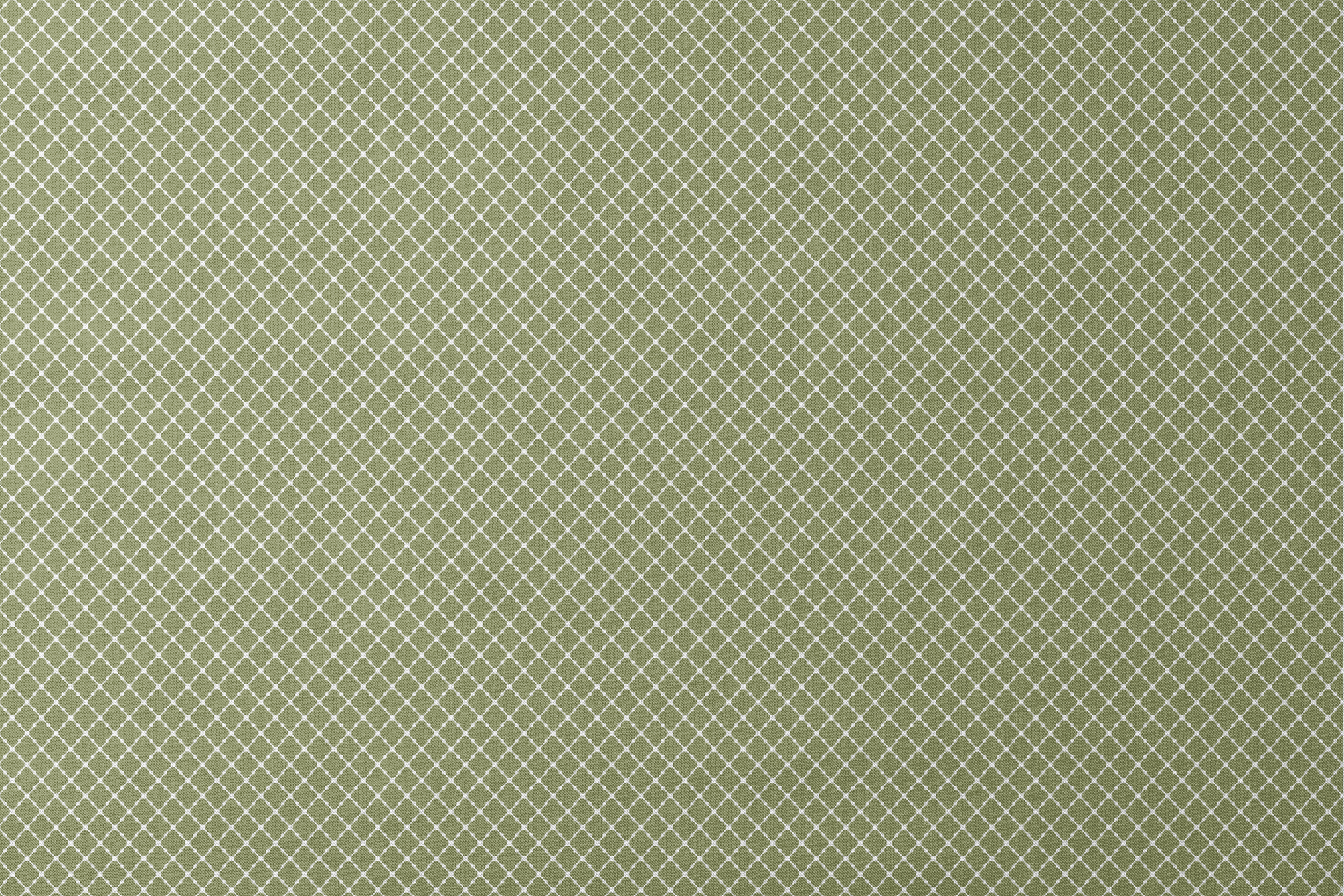 Sage green quatrefoil pattern with white lattice lines forming a Moroccan-style geometric design designs flat mockup