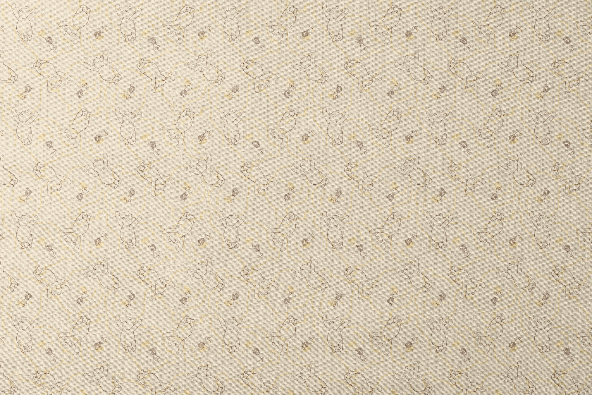 Sketched bear illustrations in various playful poses on a light beige background pattern designs flat mockup