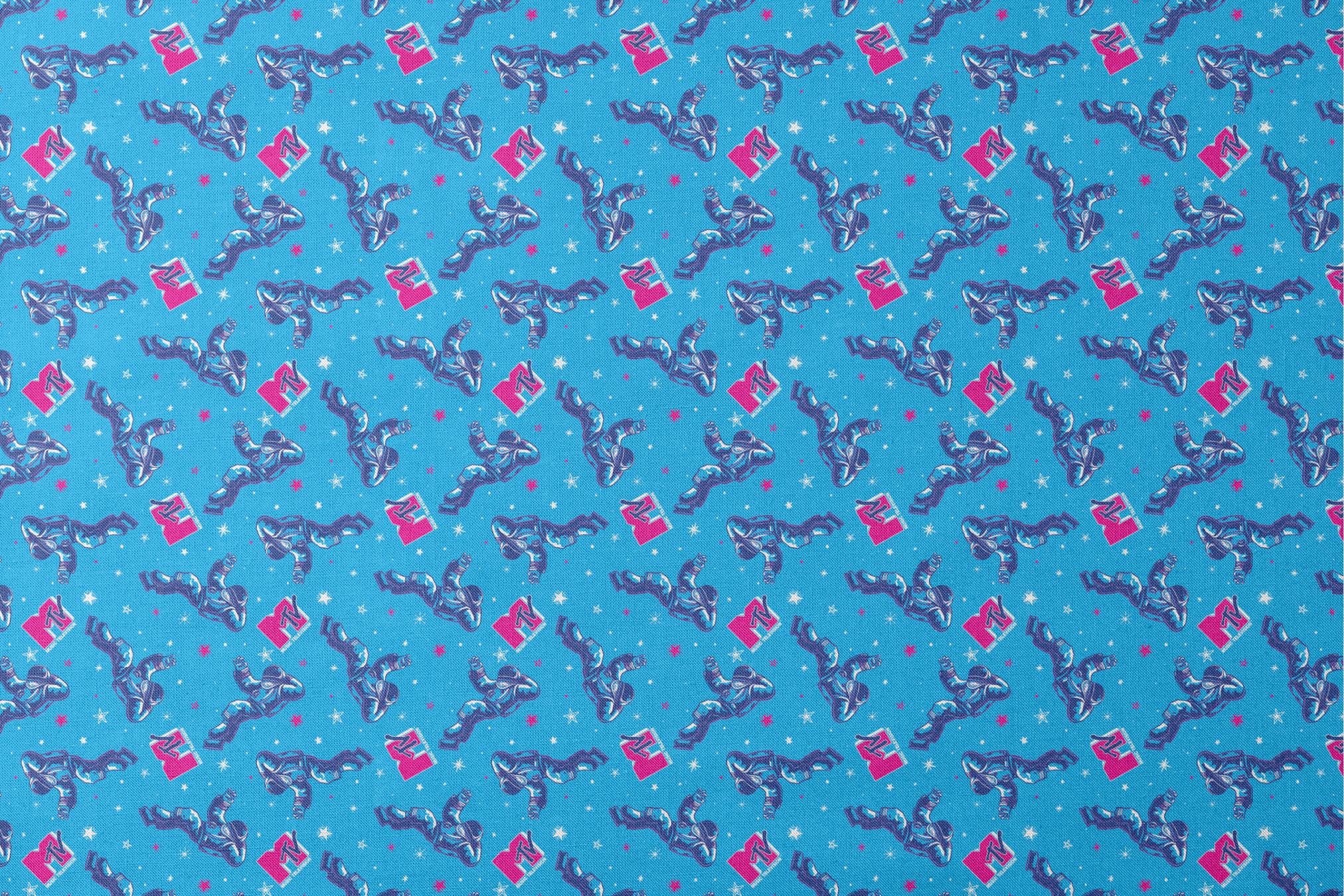Seamless blue background pattern with metallic blue boot shapes and hot pink gift boxes among white stars designs flat mockup