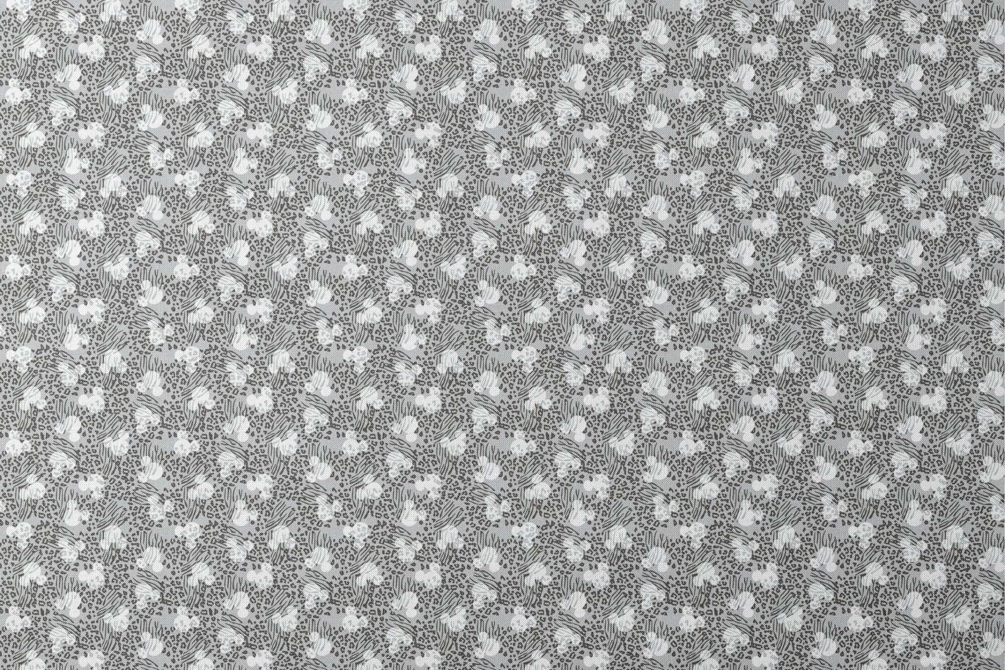 Animal print pattern with zebra stripes and leopard spots in black and white on gray background designs flat mockup