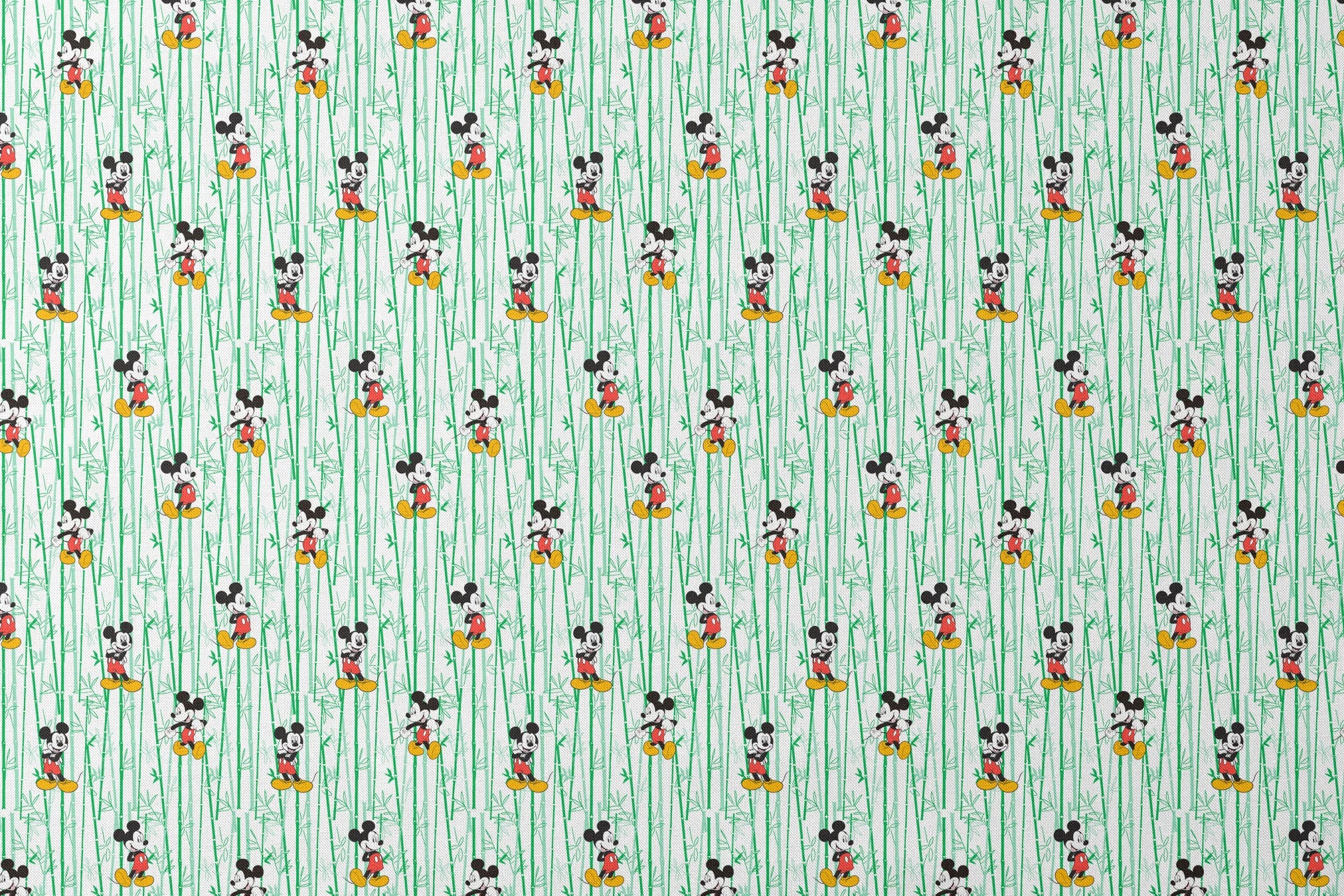 Cartoon mouse character pattern on white background with green vertical stripes designs flat mockup