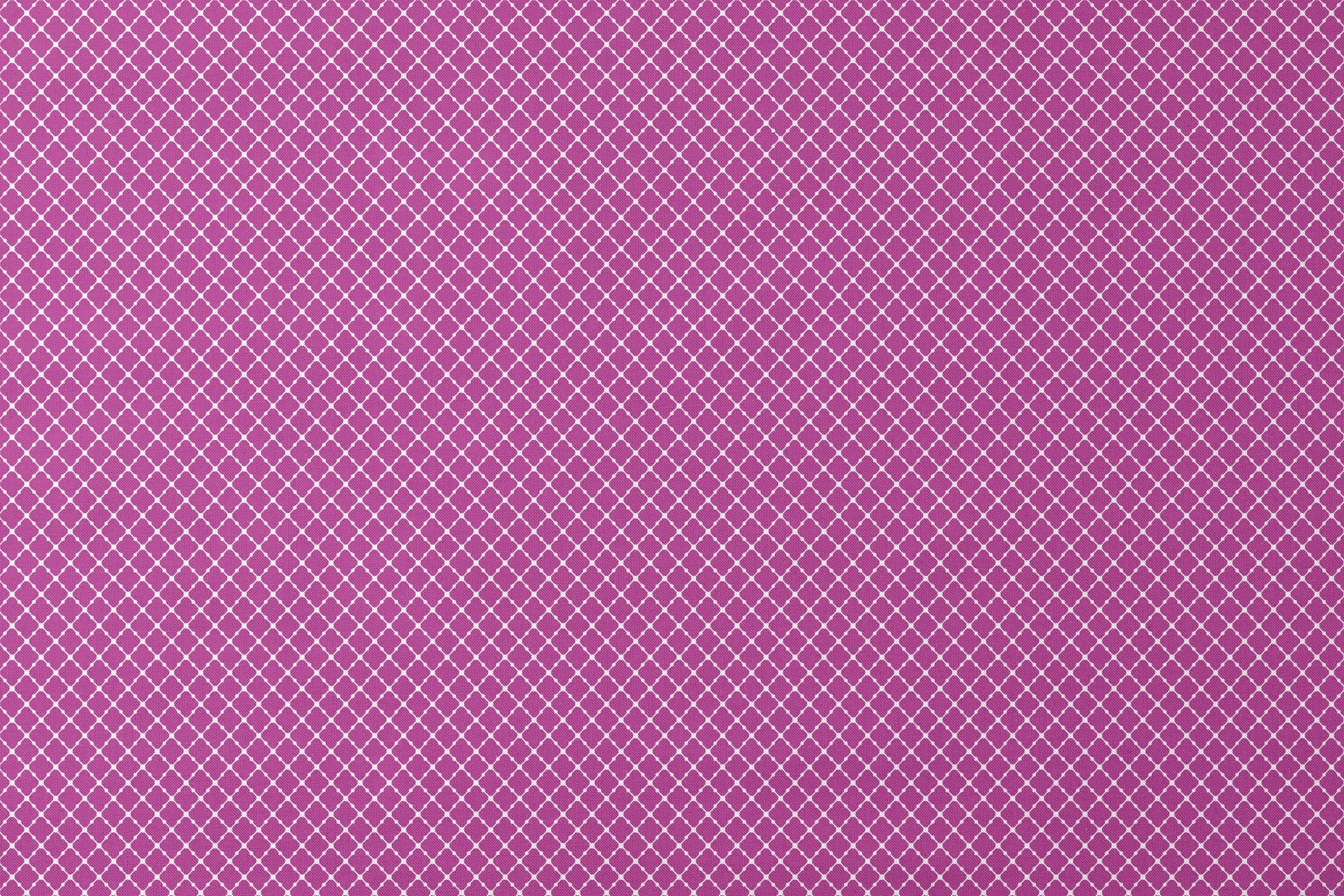 Magenta quatrefoil pattern with white lattice outline designs flat mockup