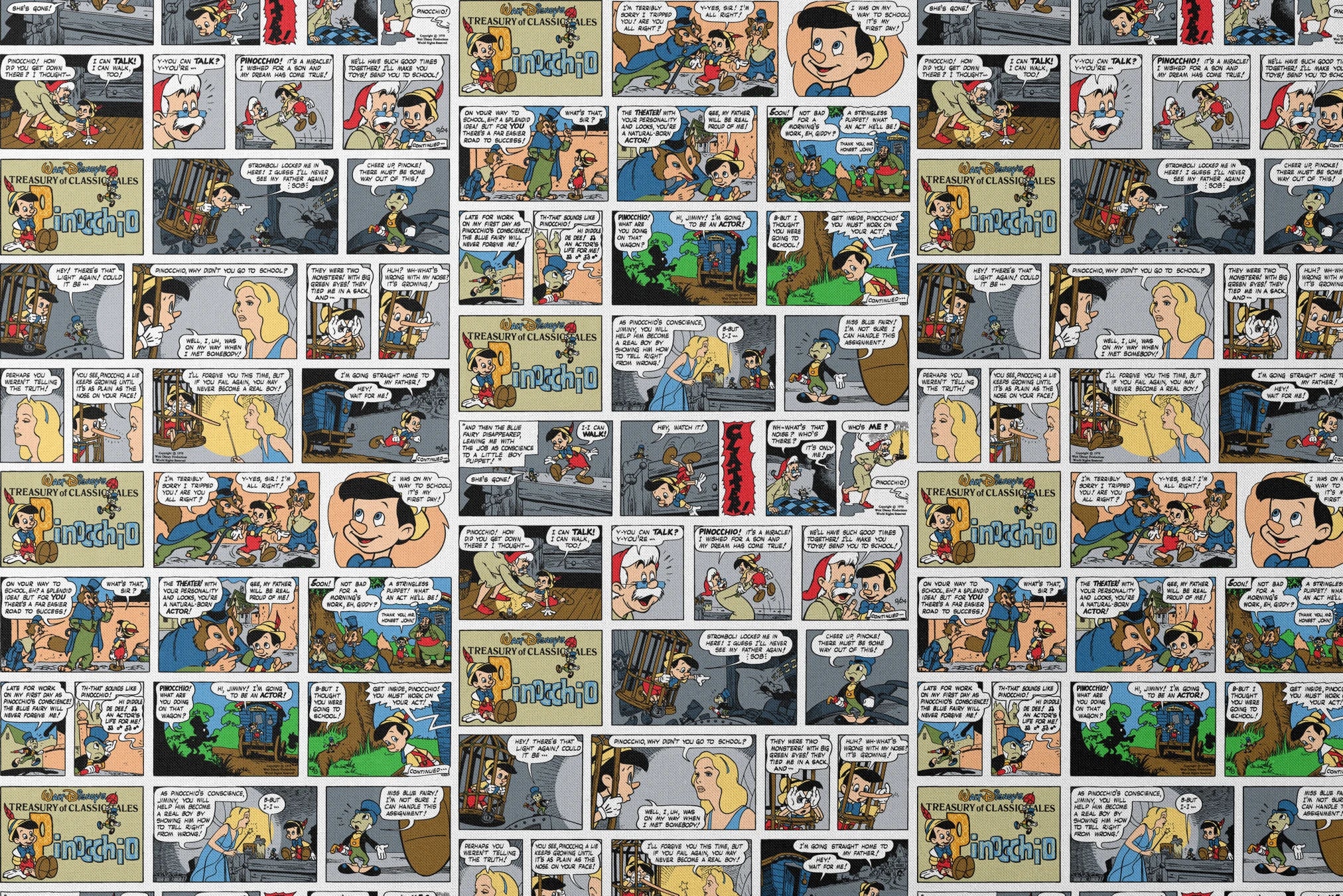 Comic strip collage featuring multiple panels from vintage comics with colorful characters, speech bubbles, and various cartoon scenes arranged in a grid pattern. designs flat mockup