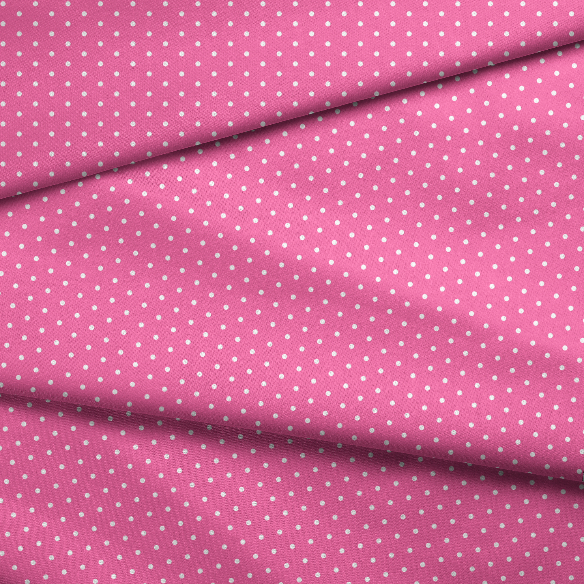 Two white circles on a bright pink background fabric fold mockup