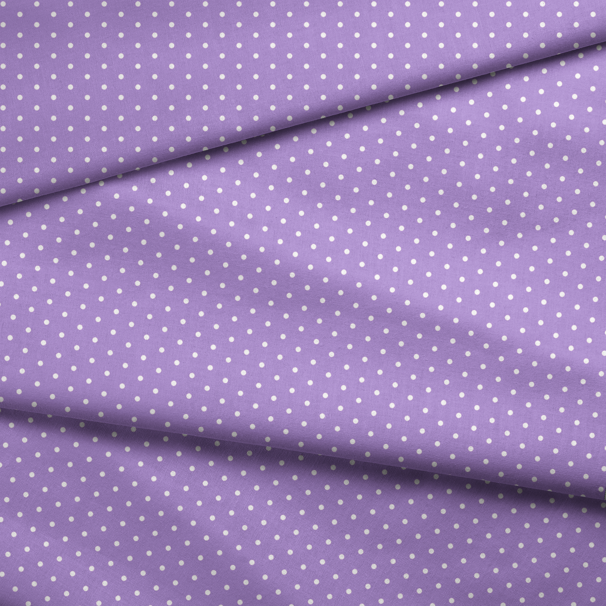 Various white circles on a purple background fabric fold mockup