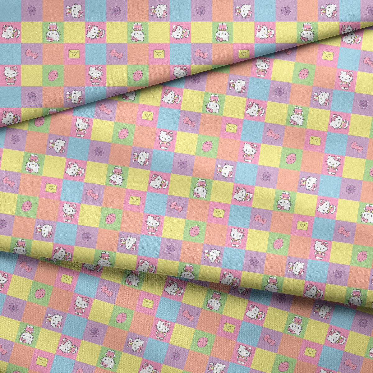 Hello Kitty® Pastel Blocks Fabric