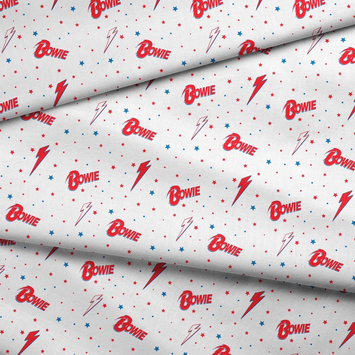 David Bowie Aladdin Sane Stars Fabric