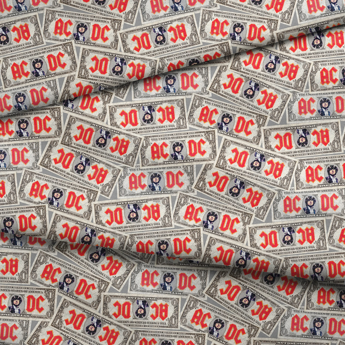 AC/DC Dirt Cheap Dollars Fabric