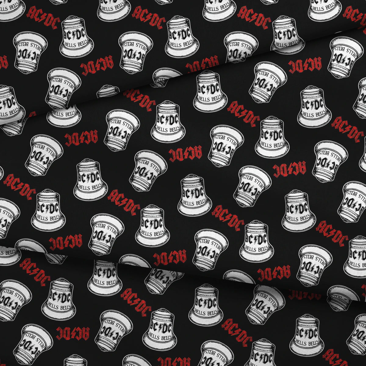 AC/DC Hells Bells Toss Fabric