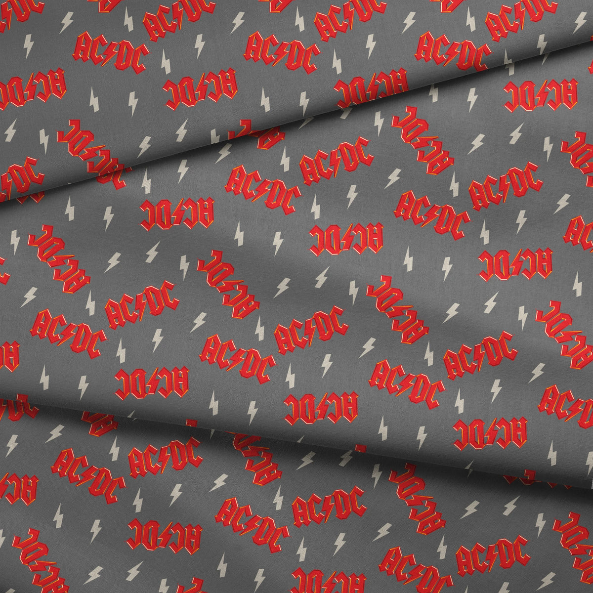AC/DC Lightning Bolts Fabric