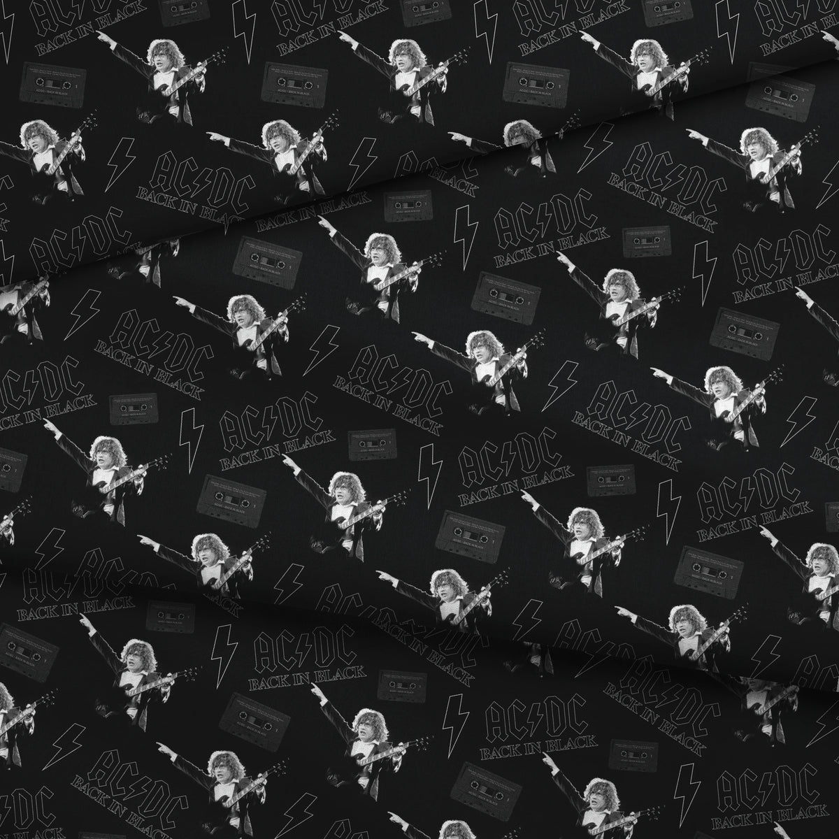 AC/DC Back in Black Fabric