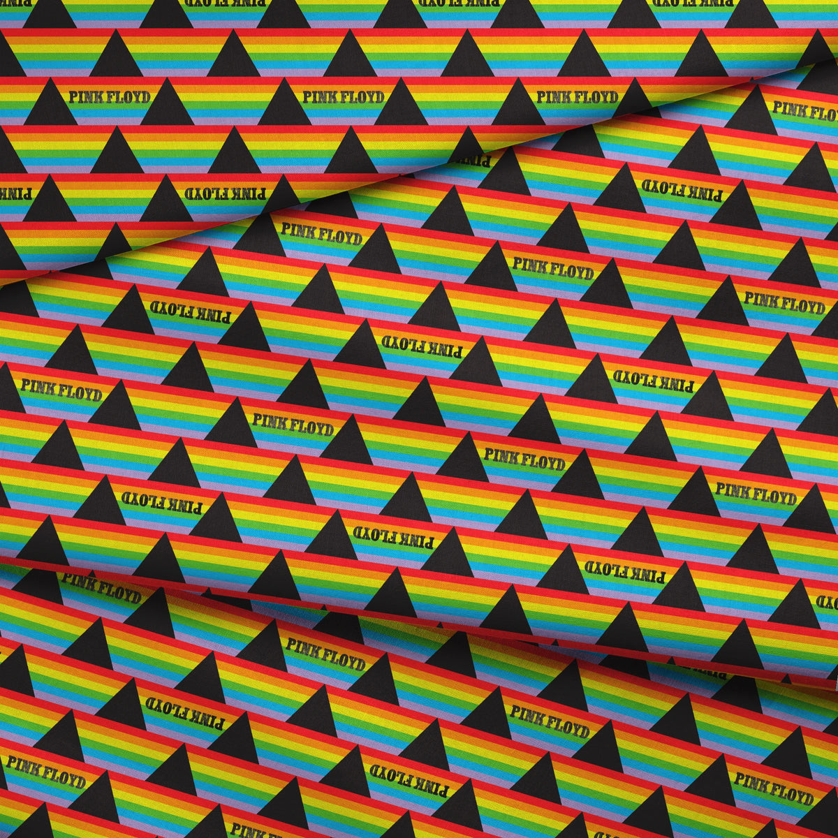 Pink Floyd Dark Side Rainbows Fabric