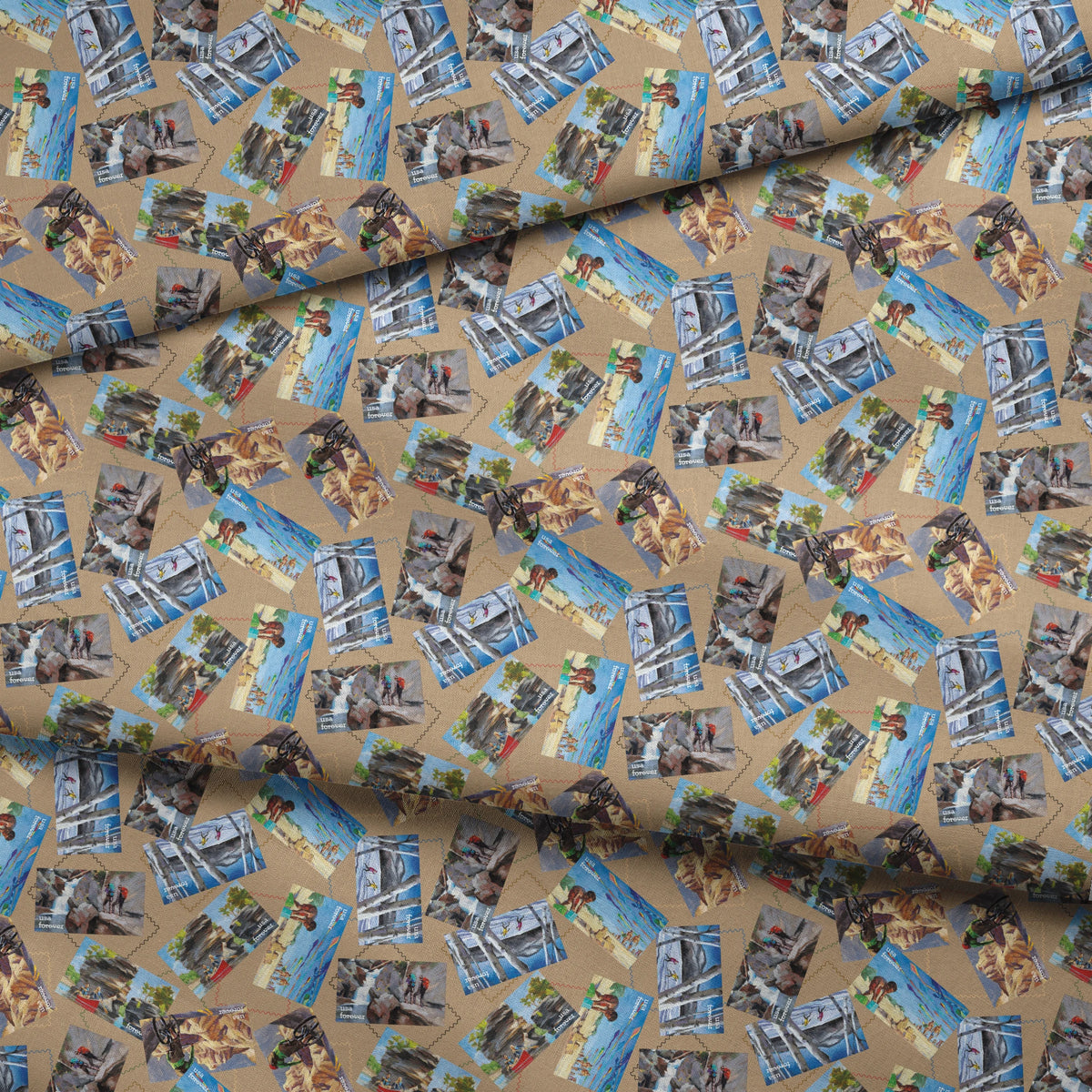 USPS Active Outdoors on Khaki Fabric
