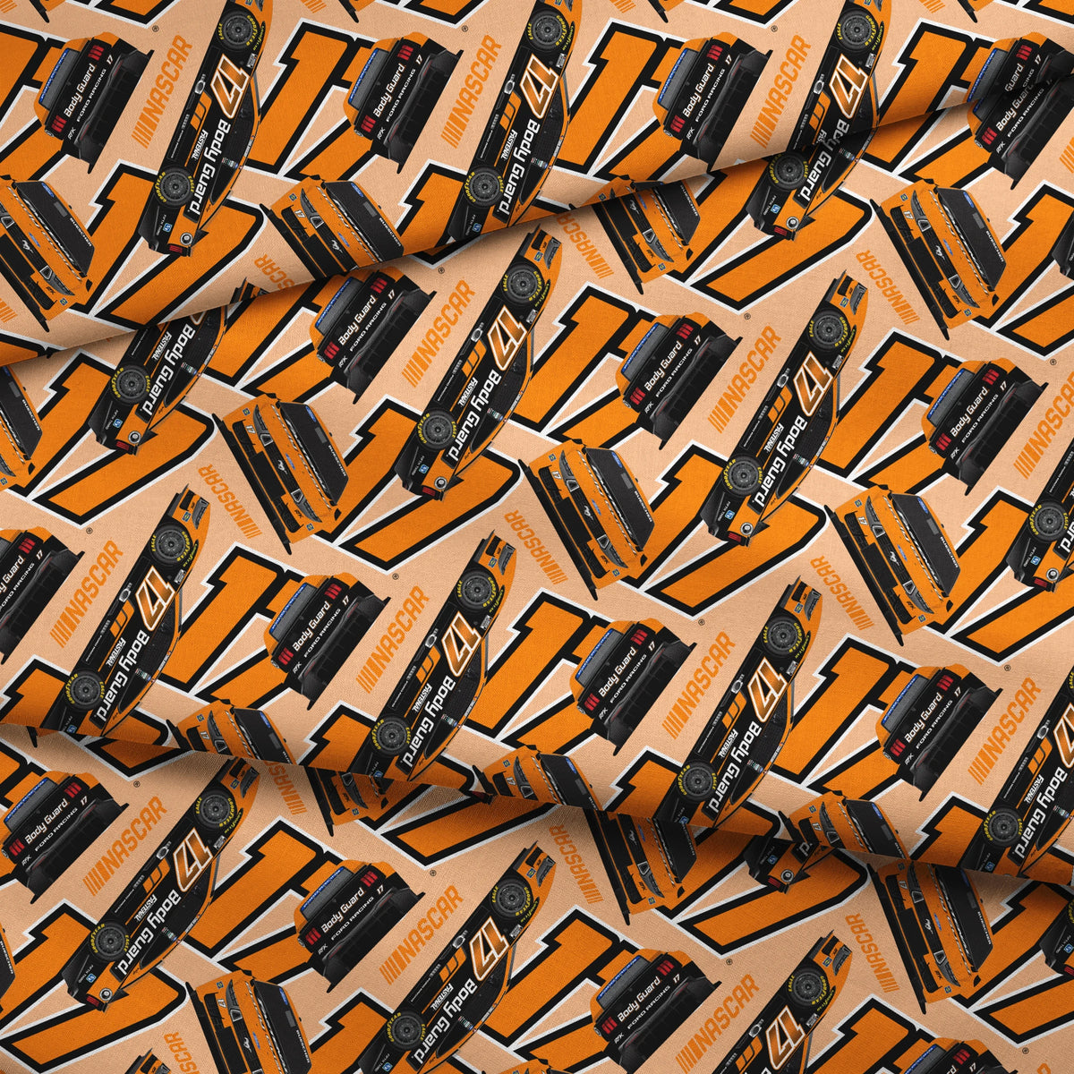NASCAR® Chris Buescher Toss on Orange Fabric