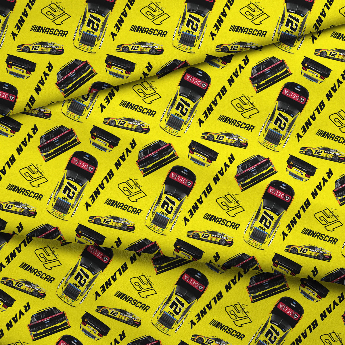 NASCAR® Ryan Blaney Toss on Yellow Fabric