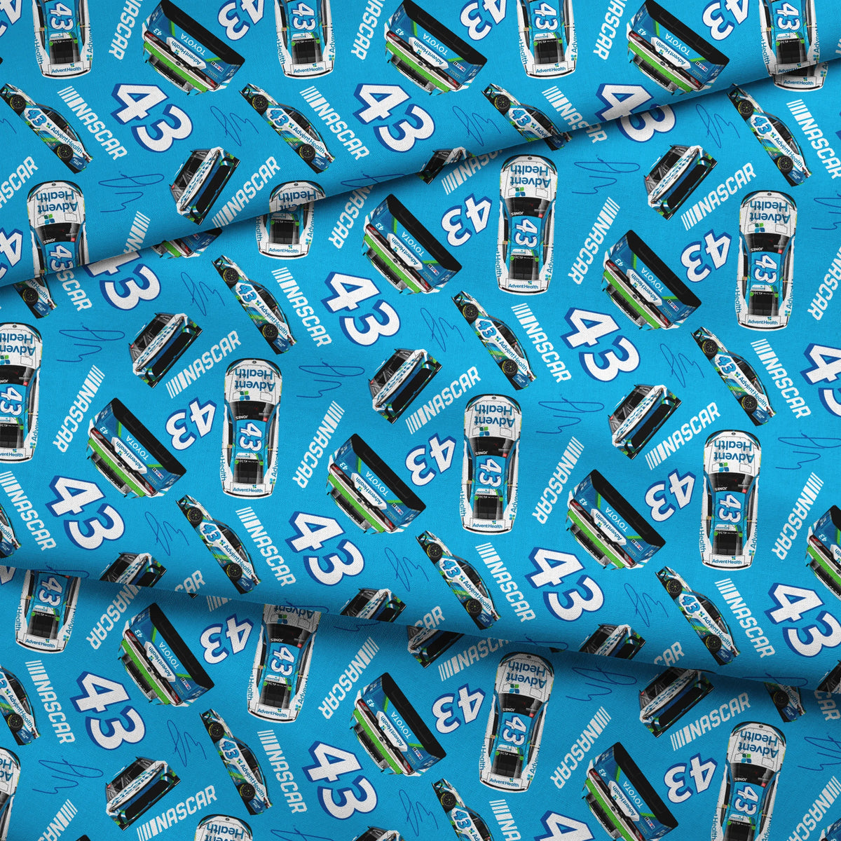 NASCAR® Erik Jones Toss on Blue Fabric