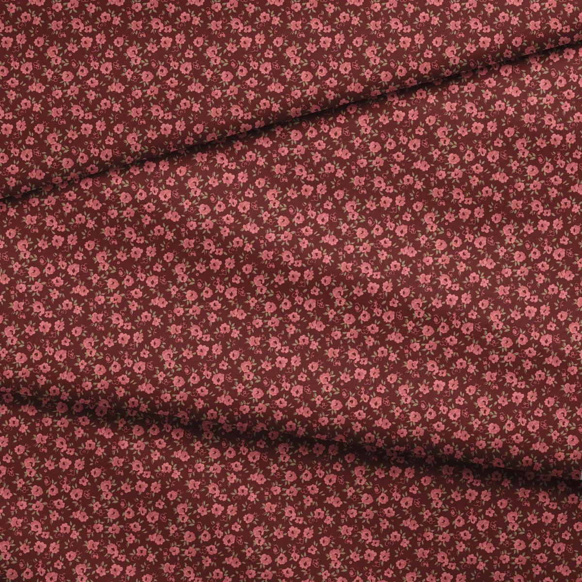 Posie on Garnet Fabric