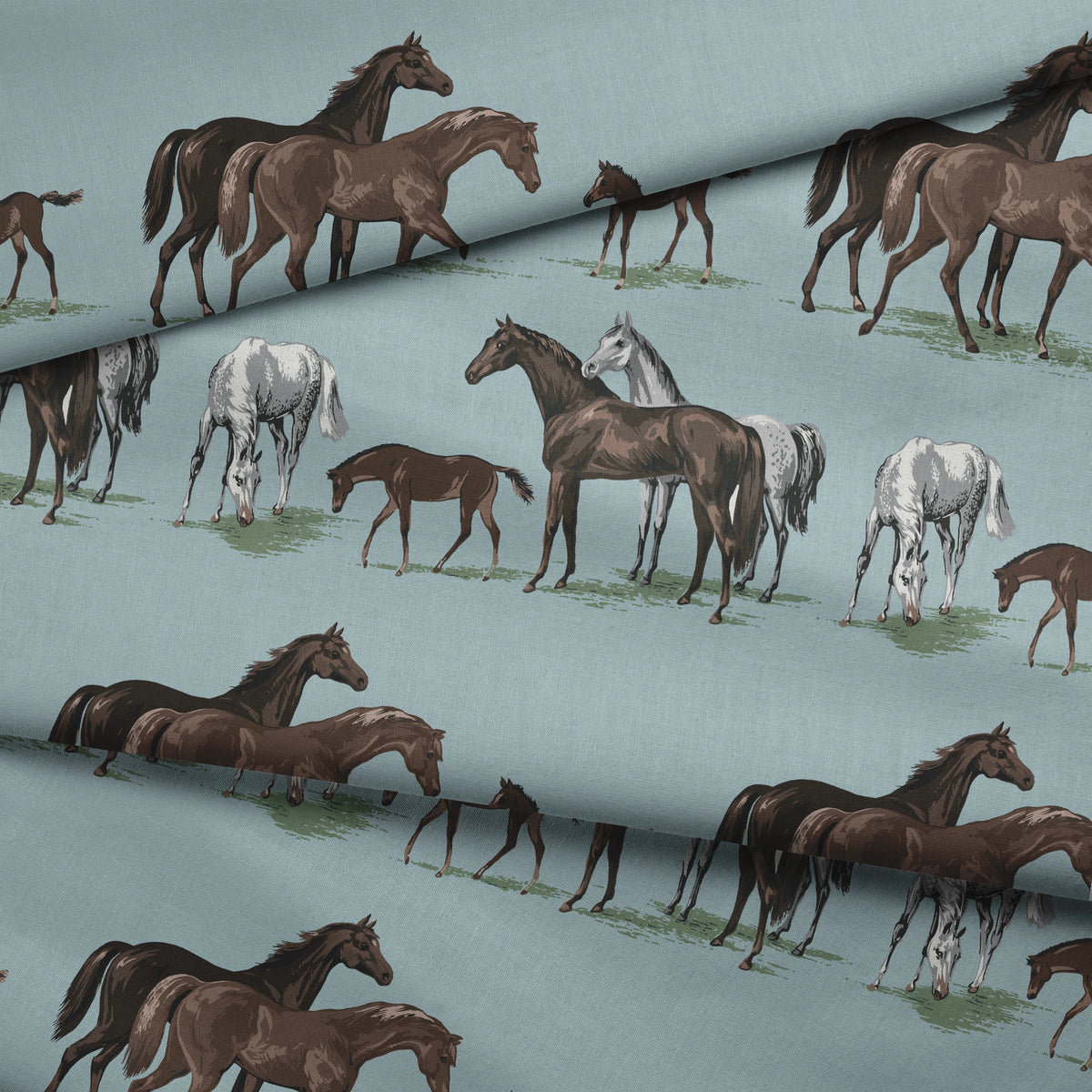 Dolly on Silver Sage Fabric