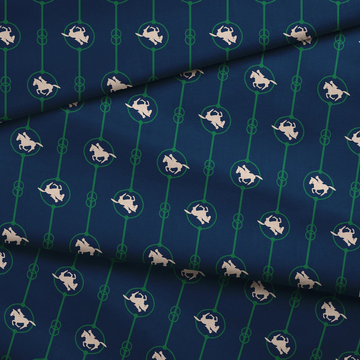 Brooks on Navy Fabric