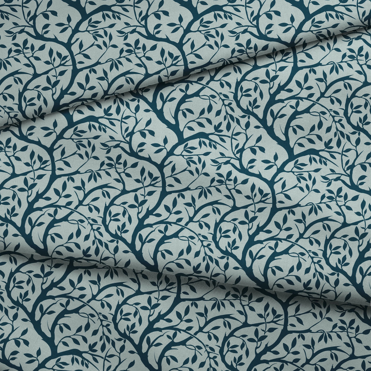 Winding Willow on Dense Fog Fabric
