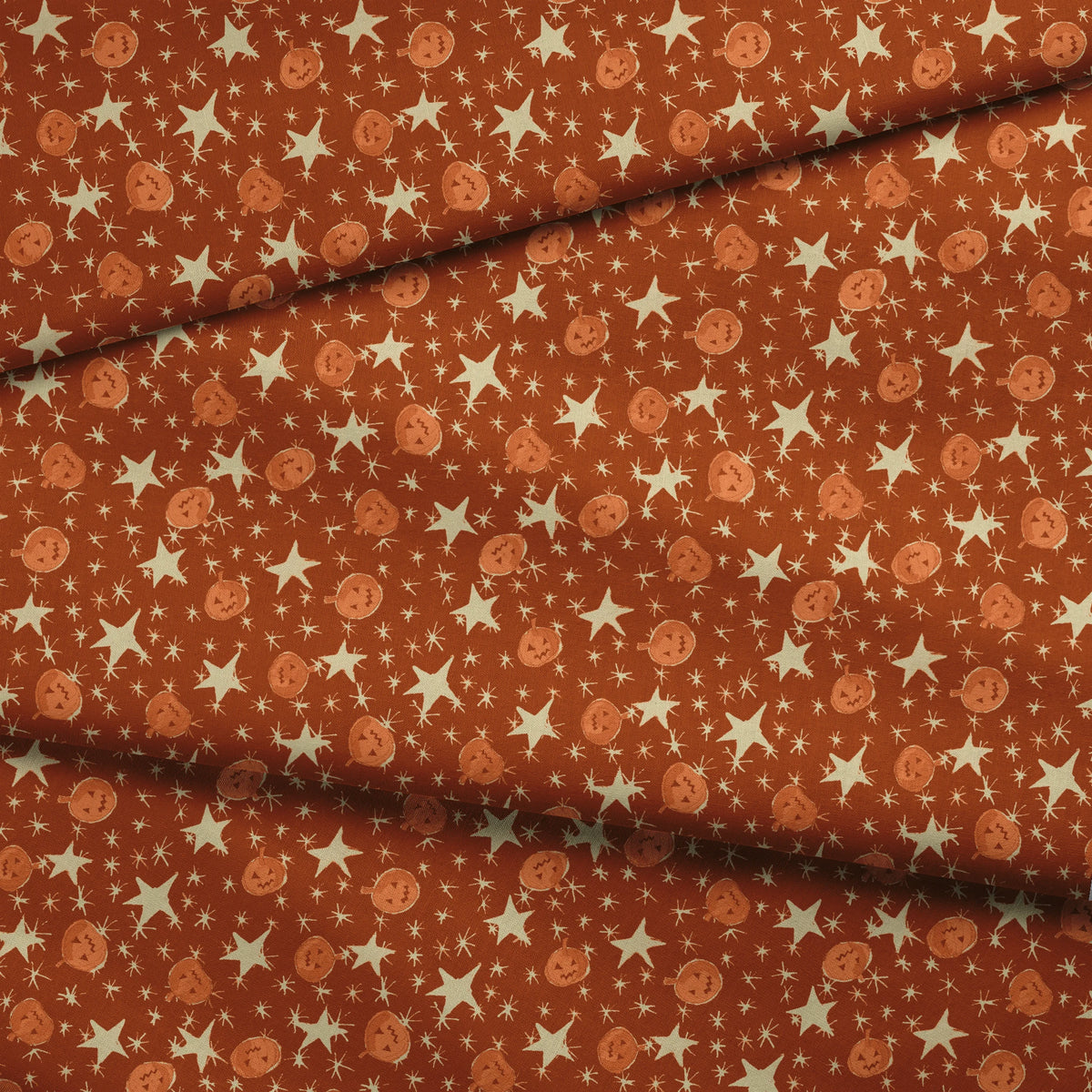 Pumpkins on Spiced Fabric