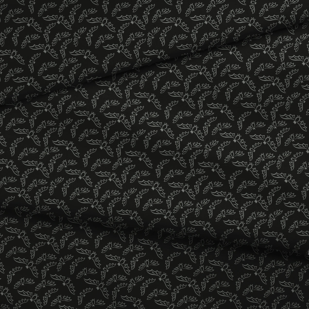 Flying Bats on Black Days Fabric