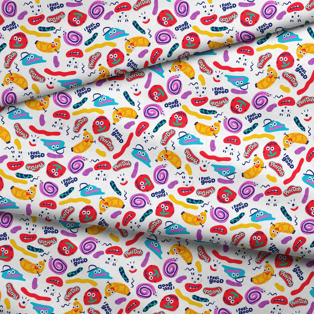 Hasbro Play-Doh Sensory Creatures on White Fabric