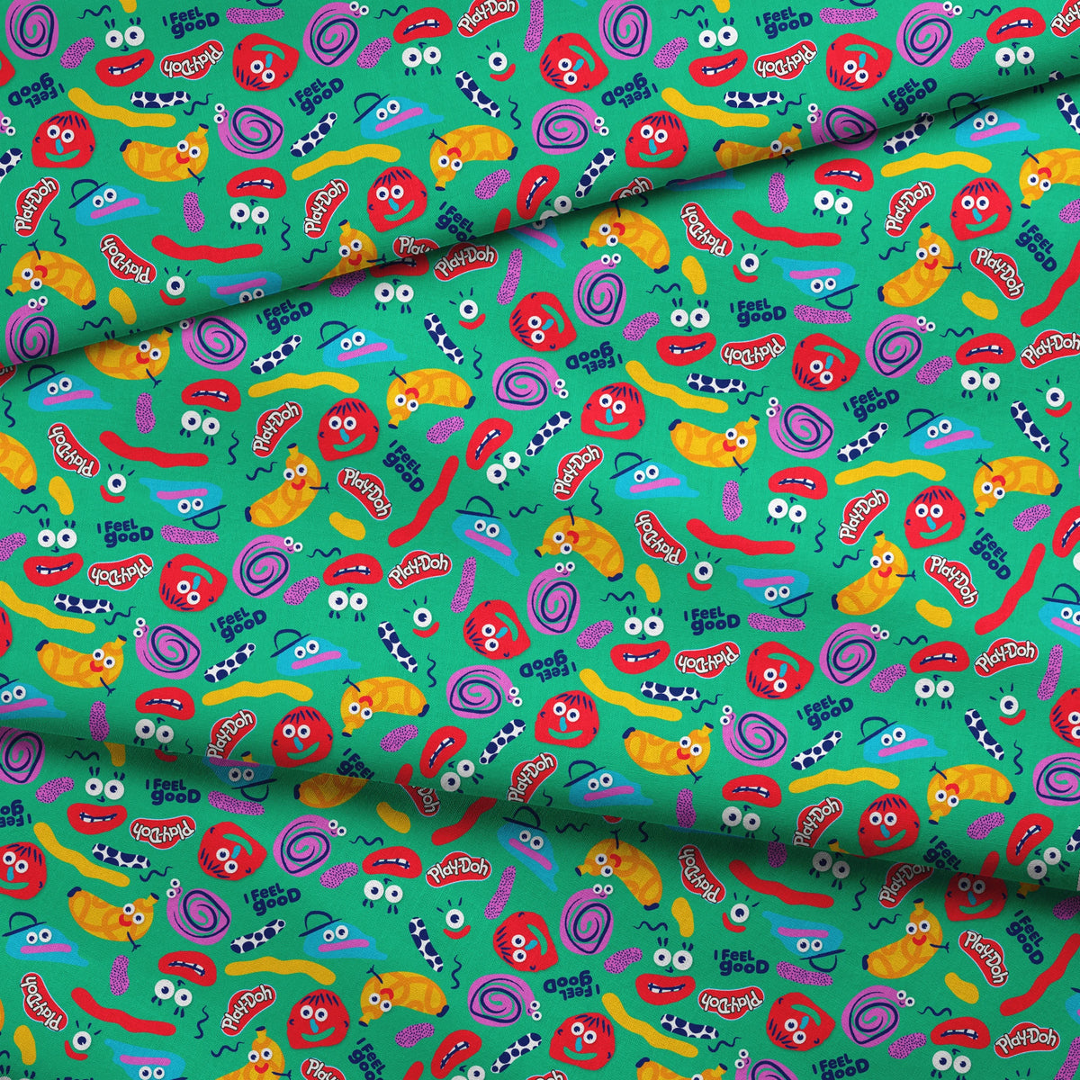 Hasbro Play-Doh Sensory Creatures on Green Fabric