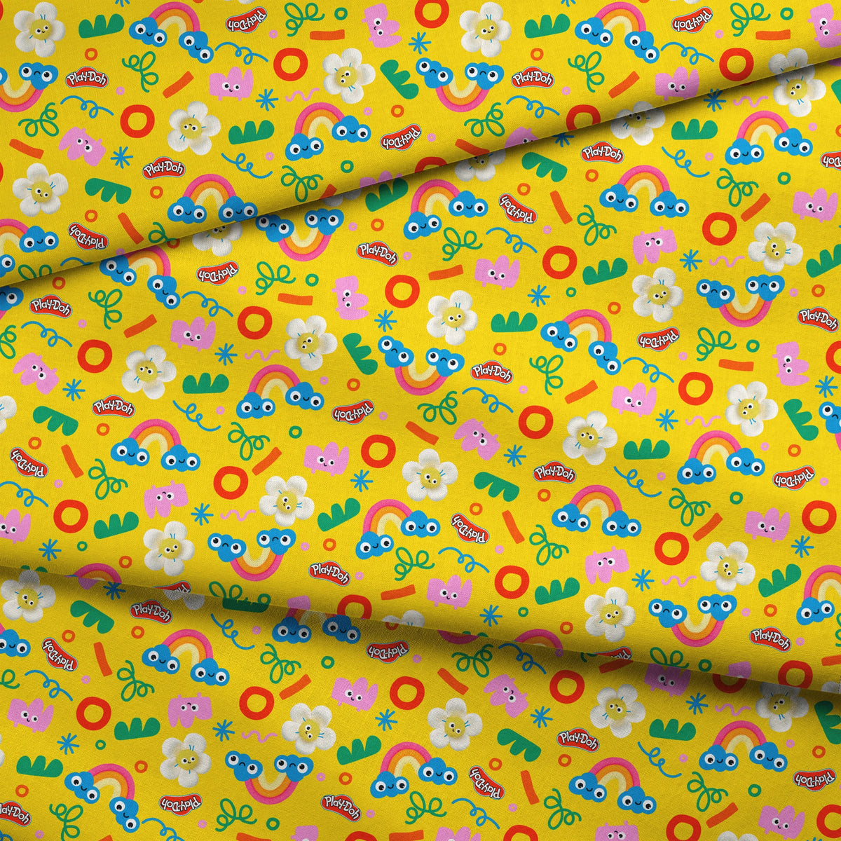 Hasbro Play-Doh Fun Playtime on Yellow Fabric