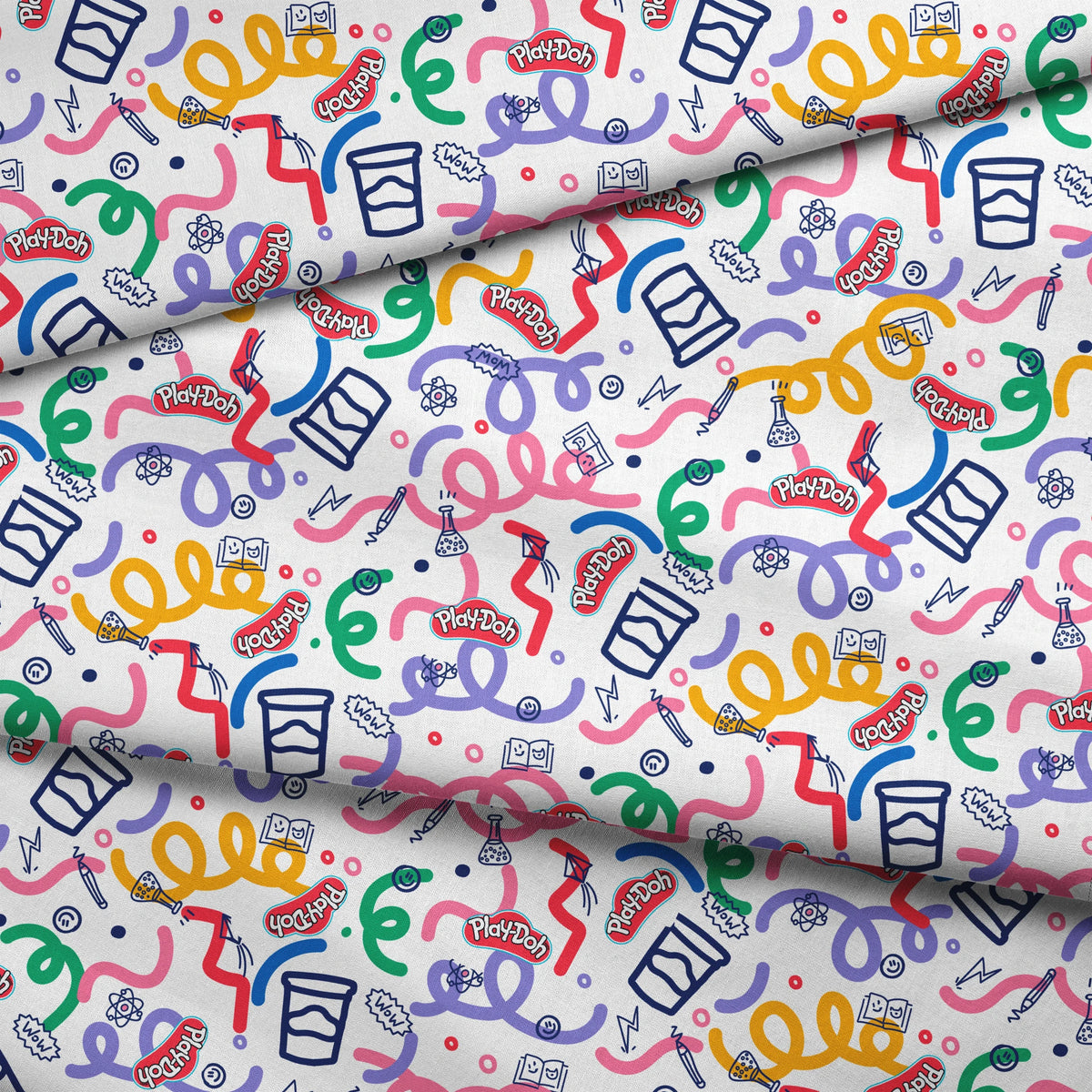 Hasbro Play-Doh Let's Experiment on White Fabric