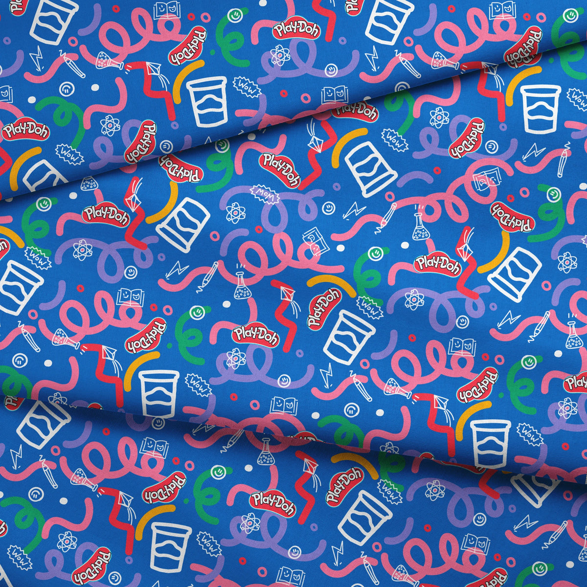 Hasbro Play-Doh Let's Experiment on Blue Fabric
