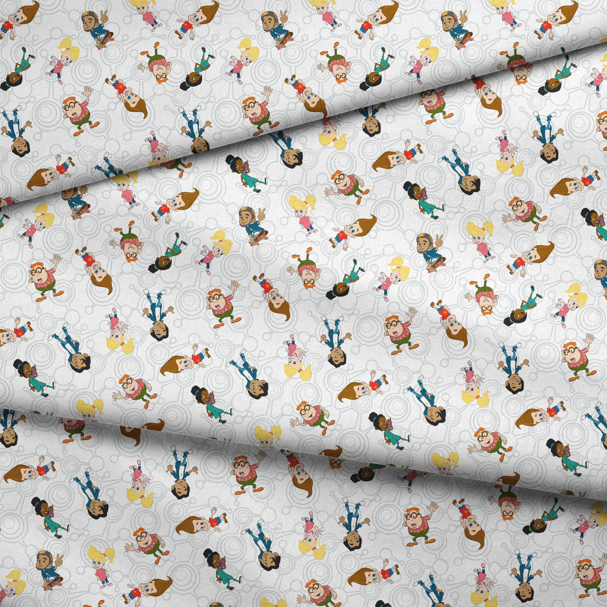 Paramount Jimmy Neutron Friendship Toss on White Fabric