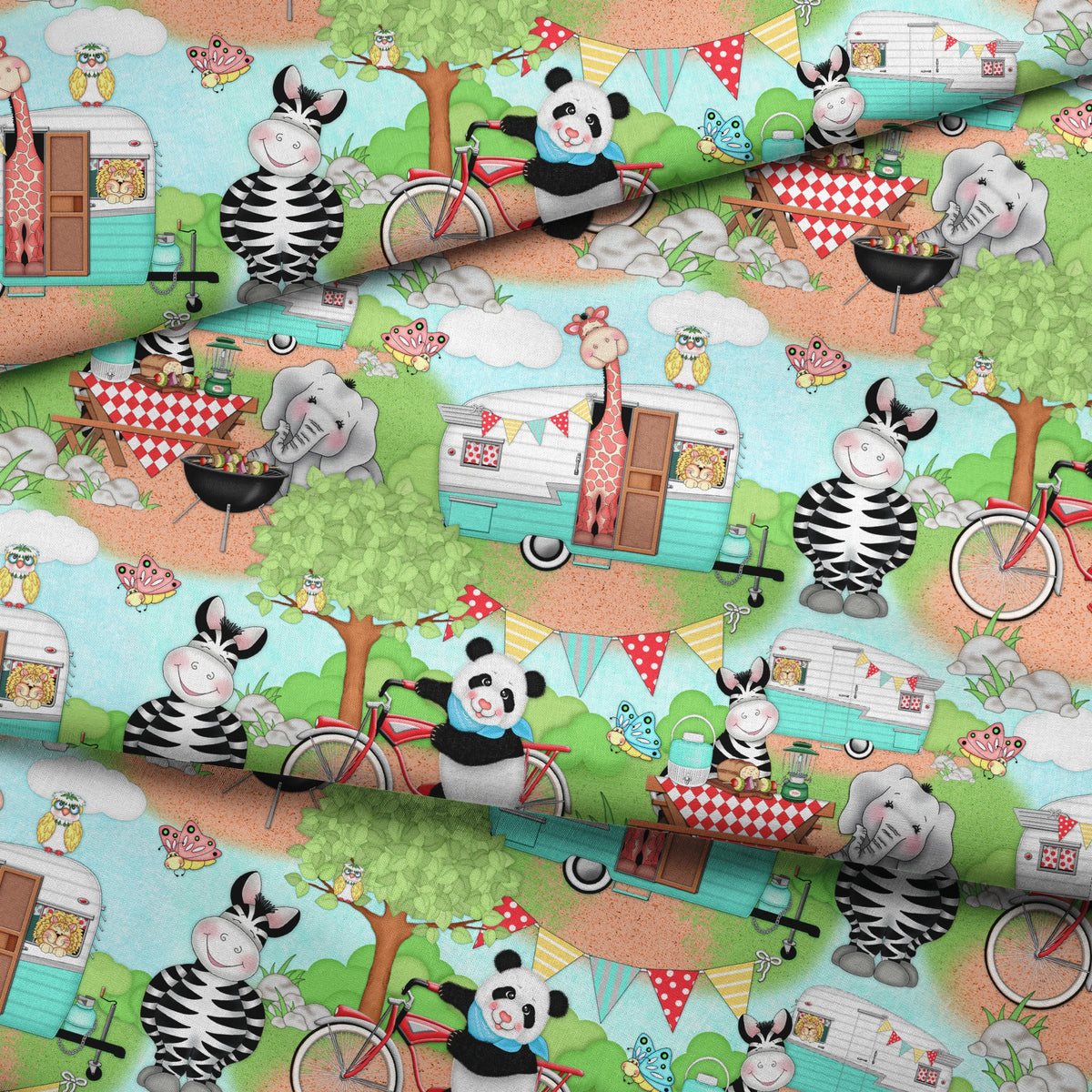 Vicki Schreiner BaZooples Camping Fun Fabric