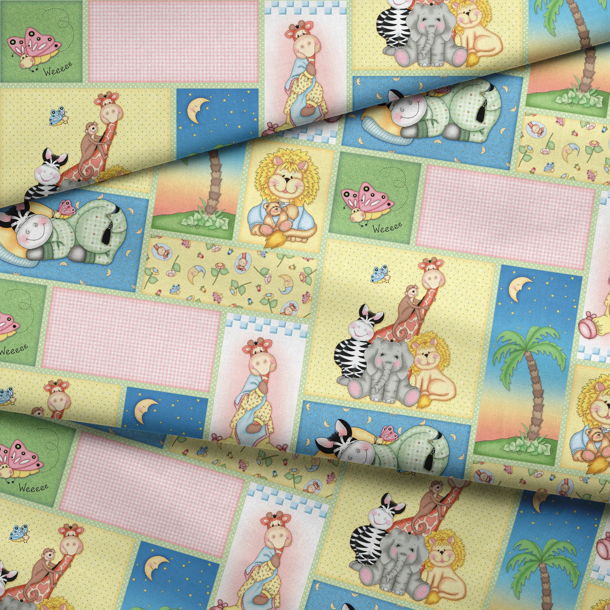 Vicki Schreiner BaZooples Jungle Sunset Patchwork Fabric