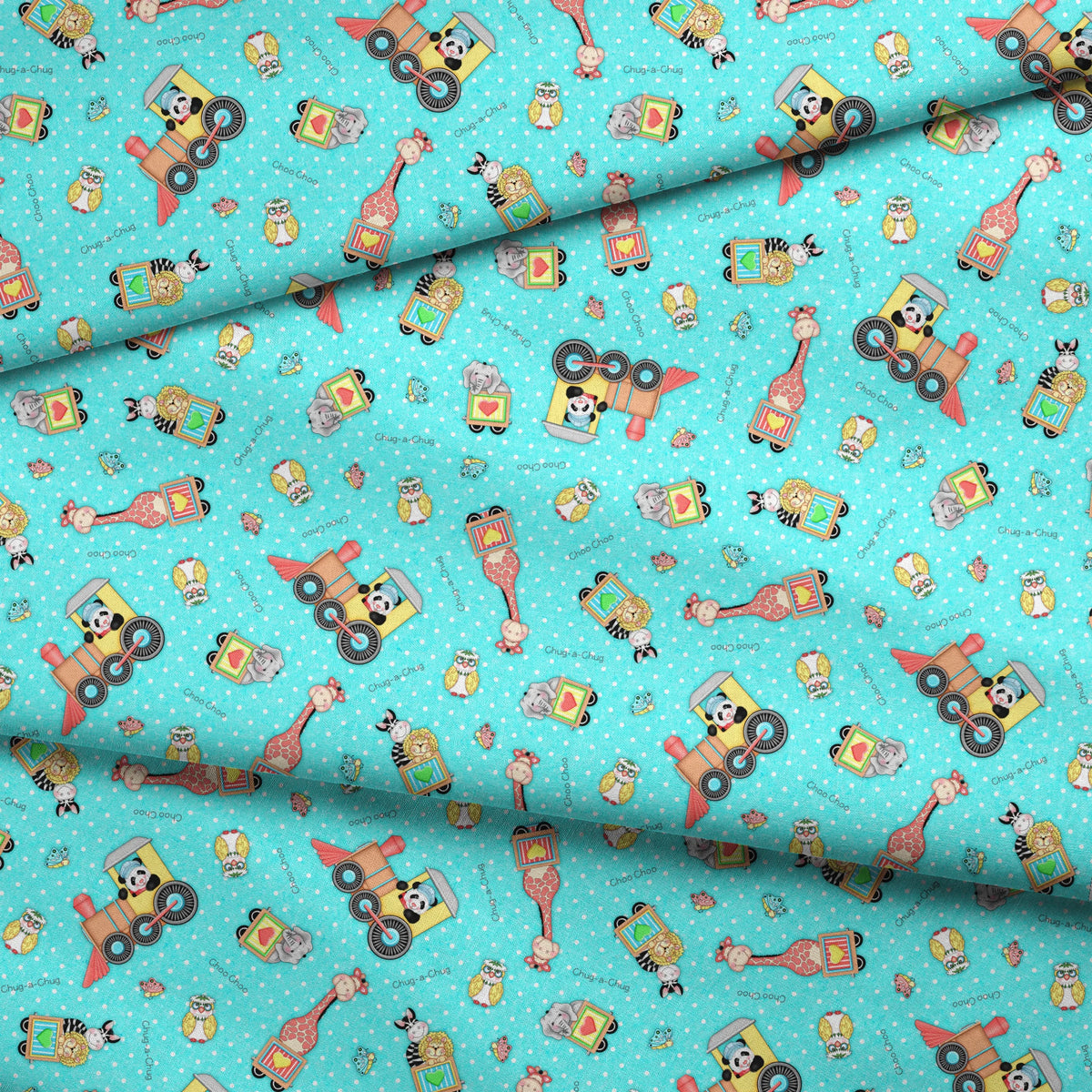 Vicki Schreiner BaZooples Panda Choo Choo Fabric