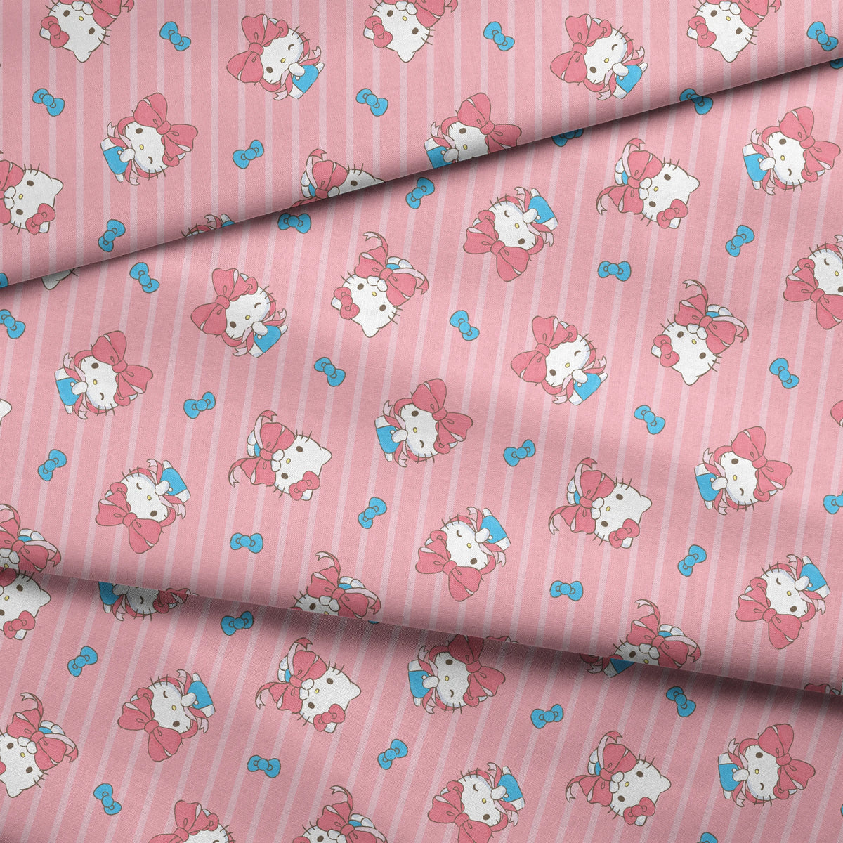 Hello Kitty® Giant Bows and Stripes Fabric