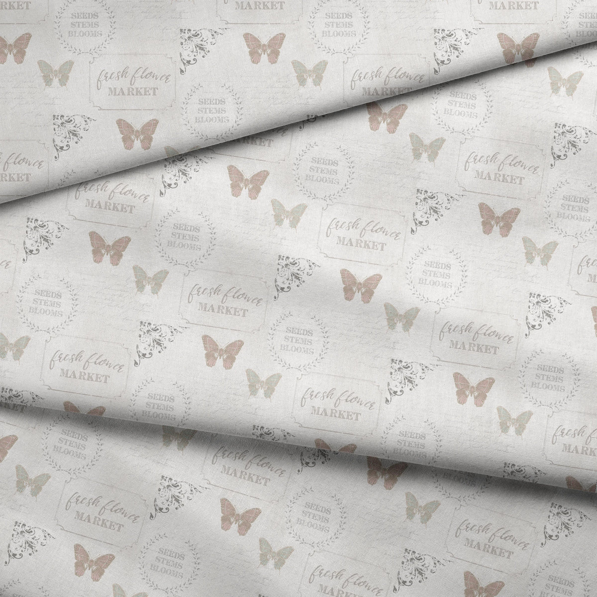 Danielle Murray Flower Market Butterflies Fabric