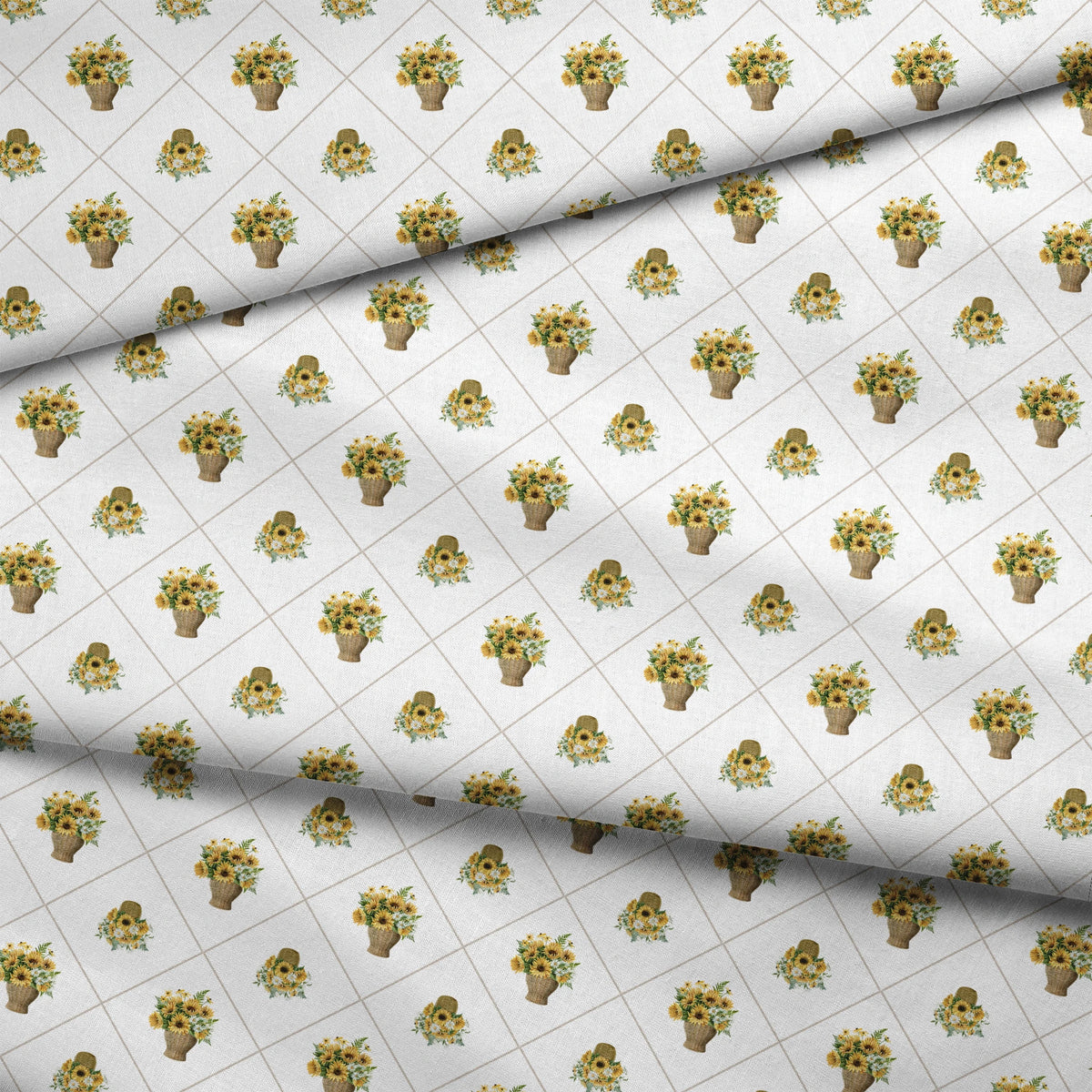 Danielle Murray Sunflower Baskets Fabric
