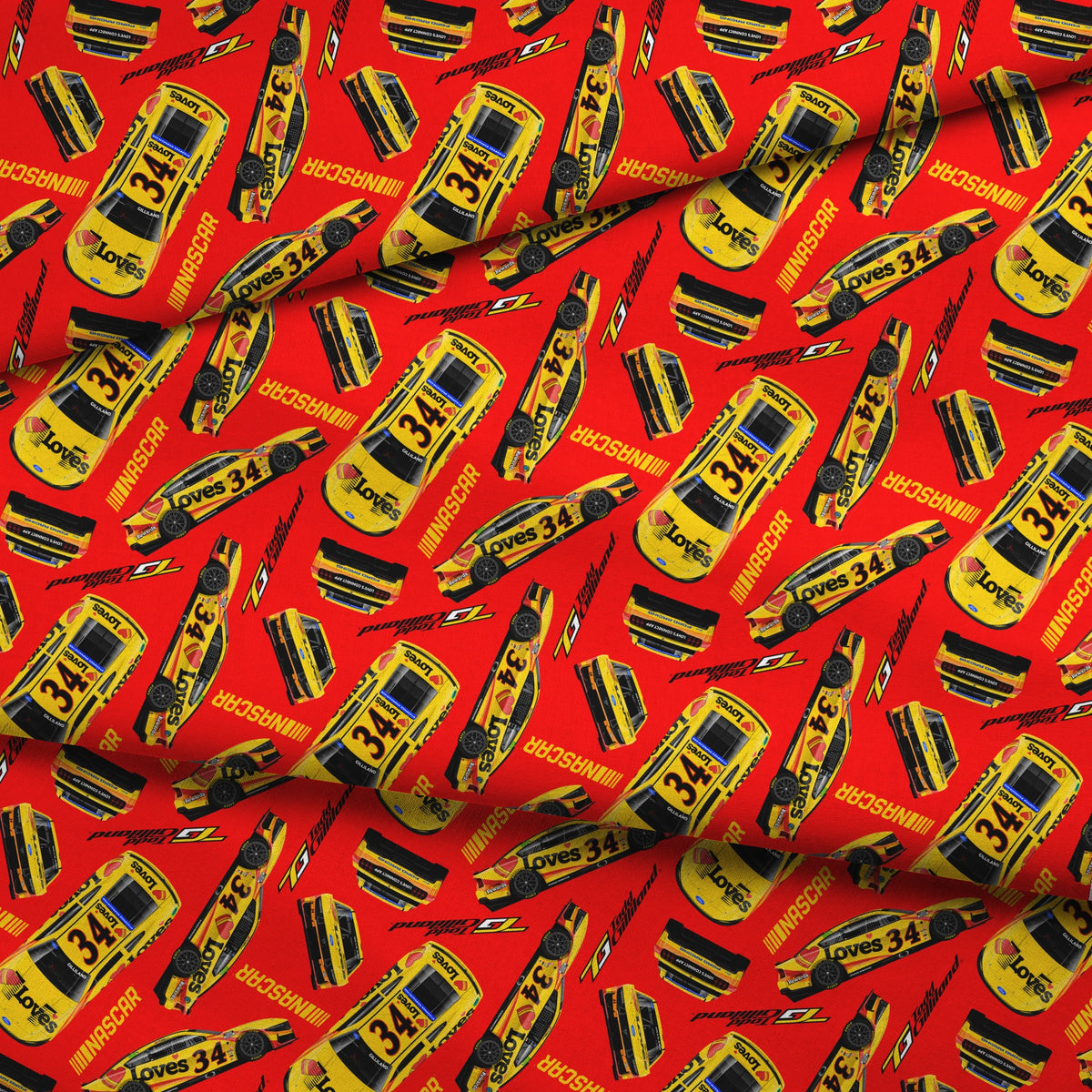 NASCAR® Tood Gilliand Toss on Red Fabric