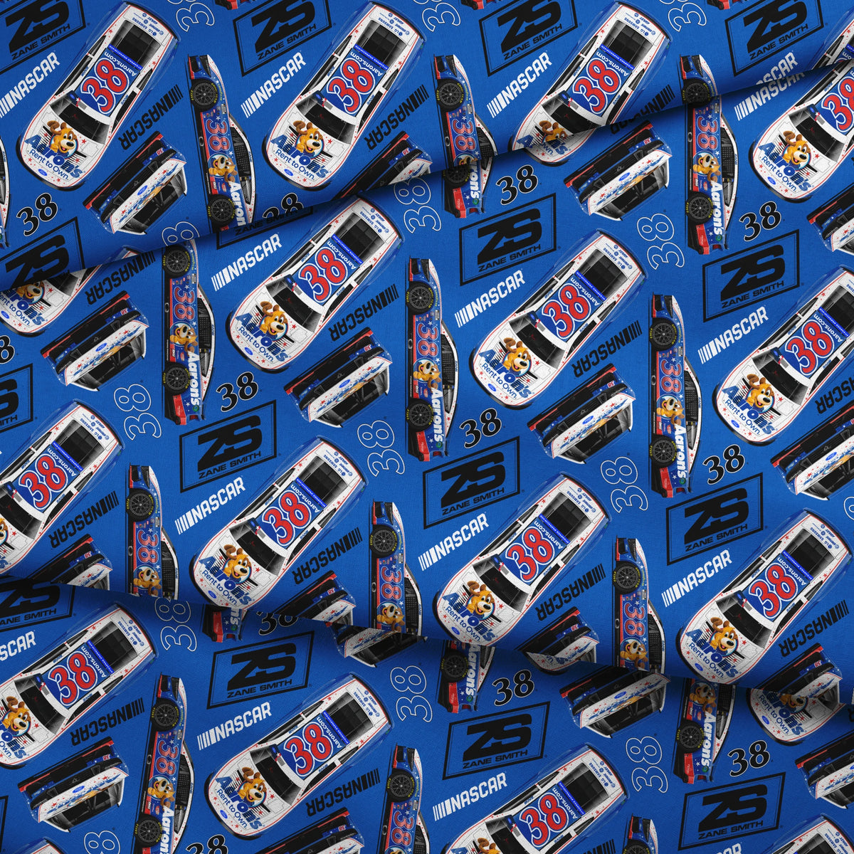 NASCAR® Zane Smith Toss on Blue Fabric