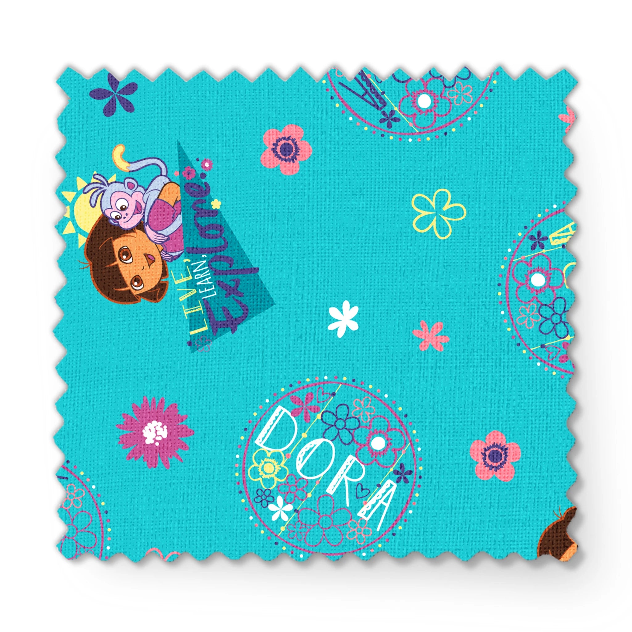 Nickelodeon Dora the Explorer Turquoise Exploration | Fabric by