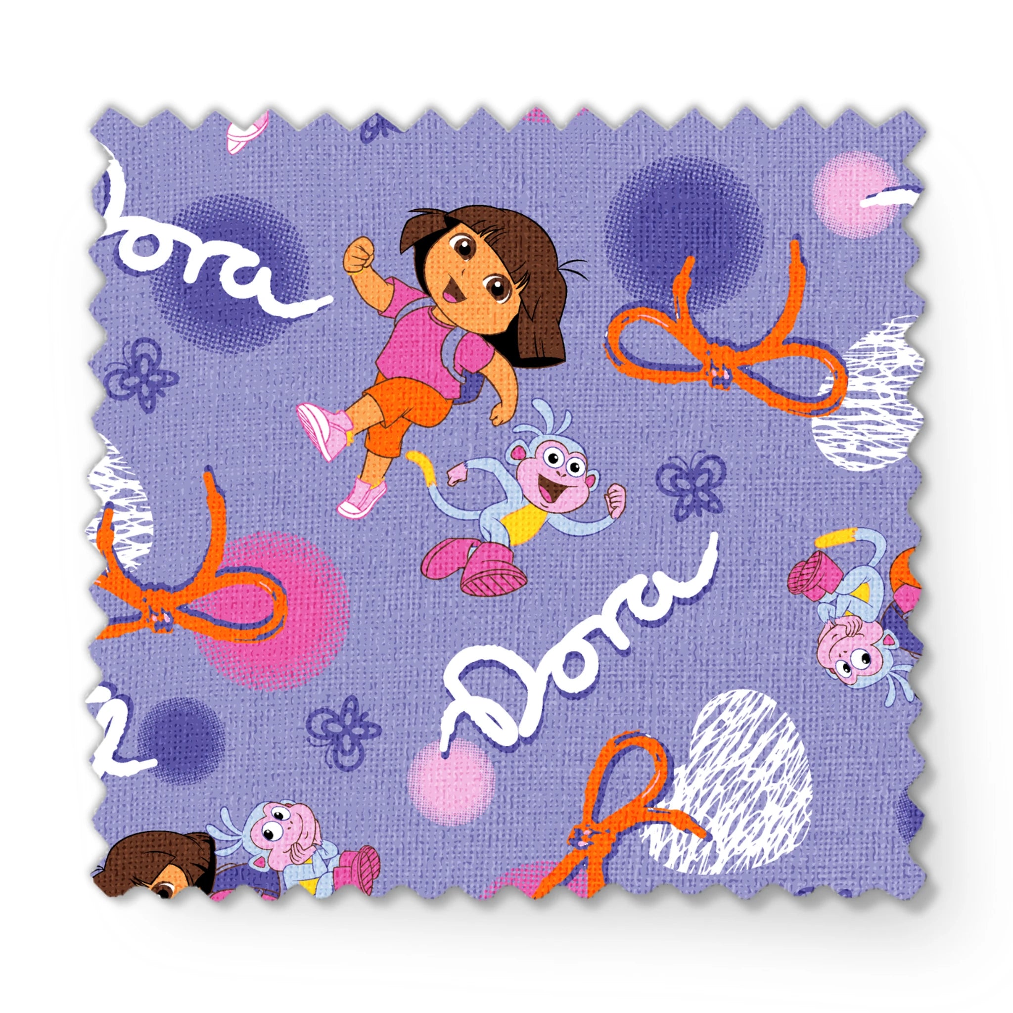 Nickelodeon Dora the Explorer Boots and Bows | Fabric by the Yard
