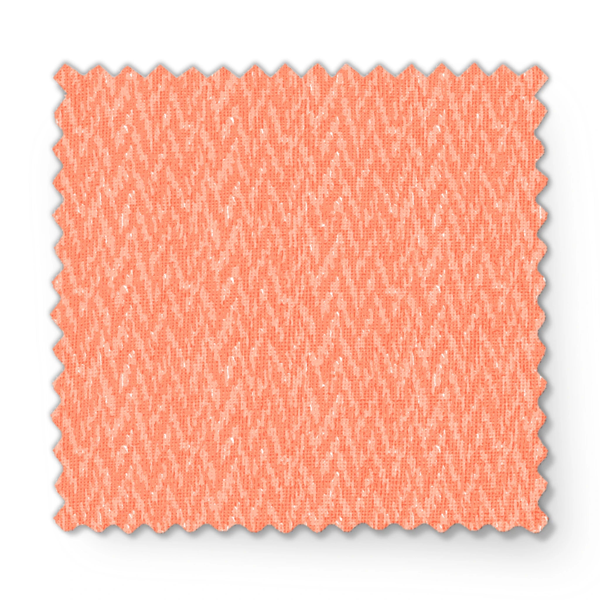 Peachy coral abstract pattern with light brushstroke-like texture and diagonal movement fabric swatch mockup