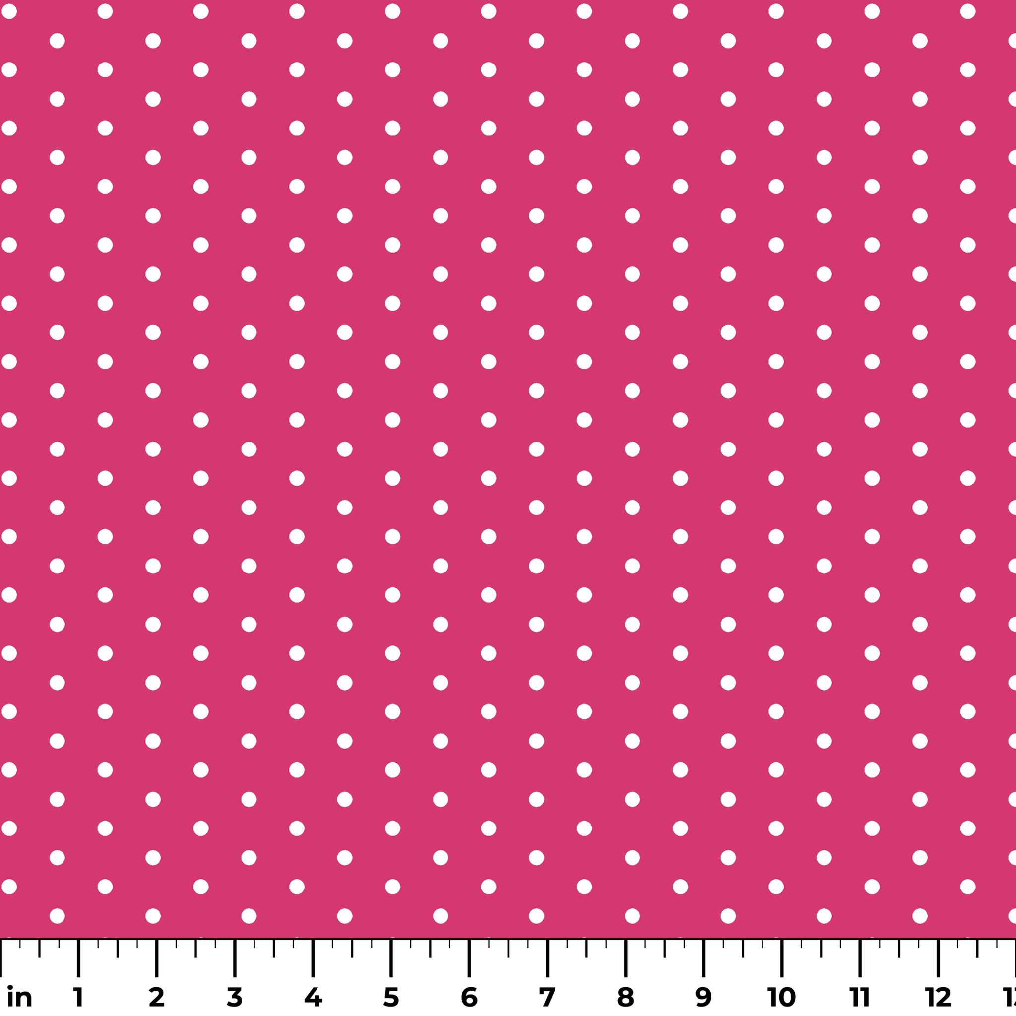 Two white circular dots on a solid magenta pink background ruler