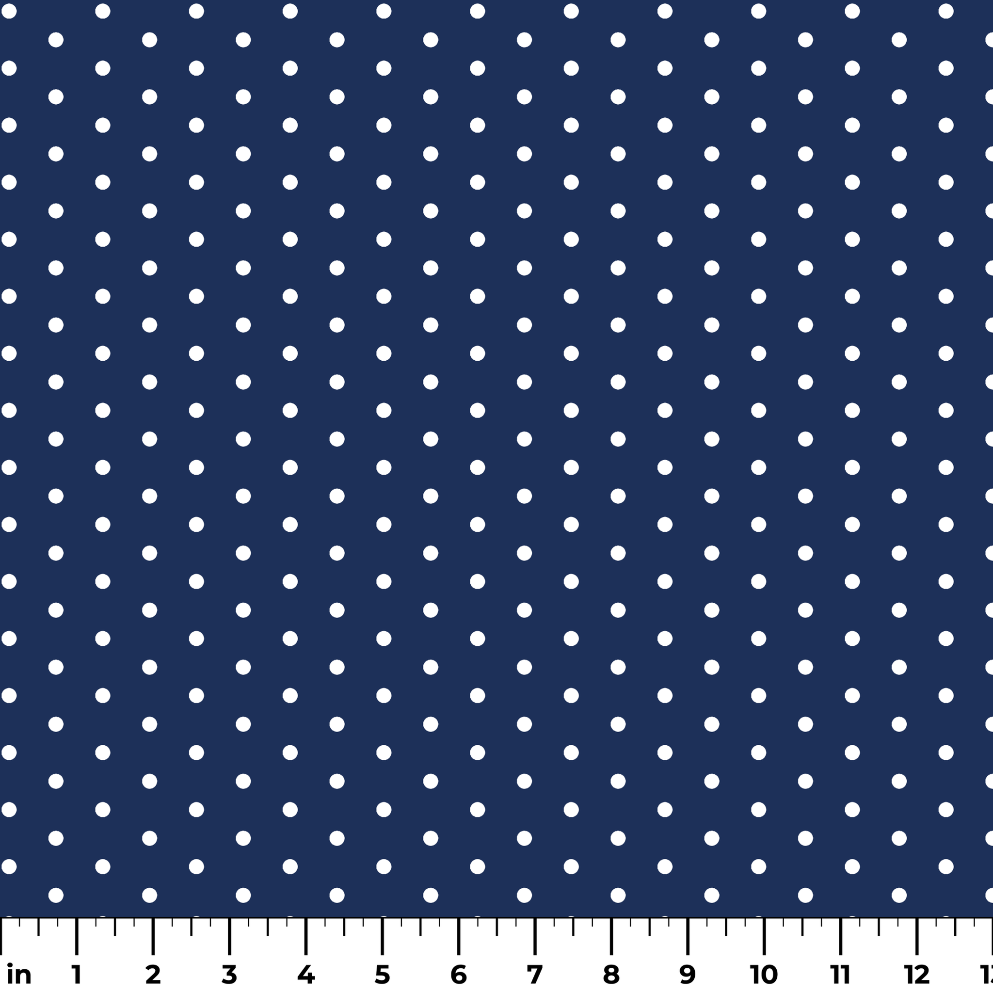 Two white circles on navy blue background ruler