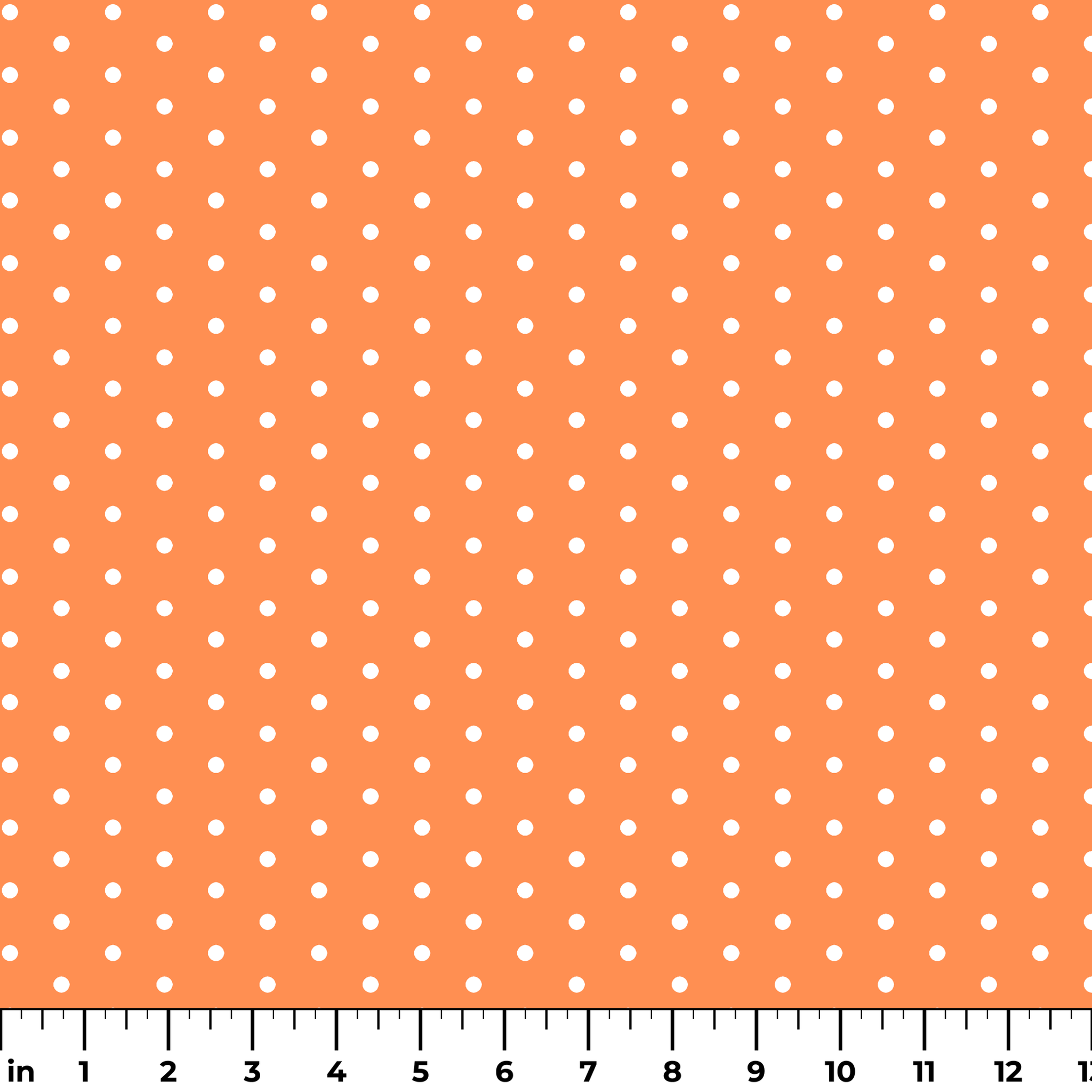 Two white circles on a bright orange background ruler