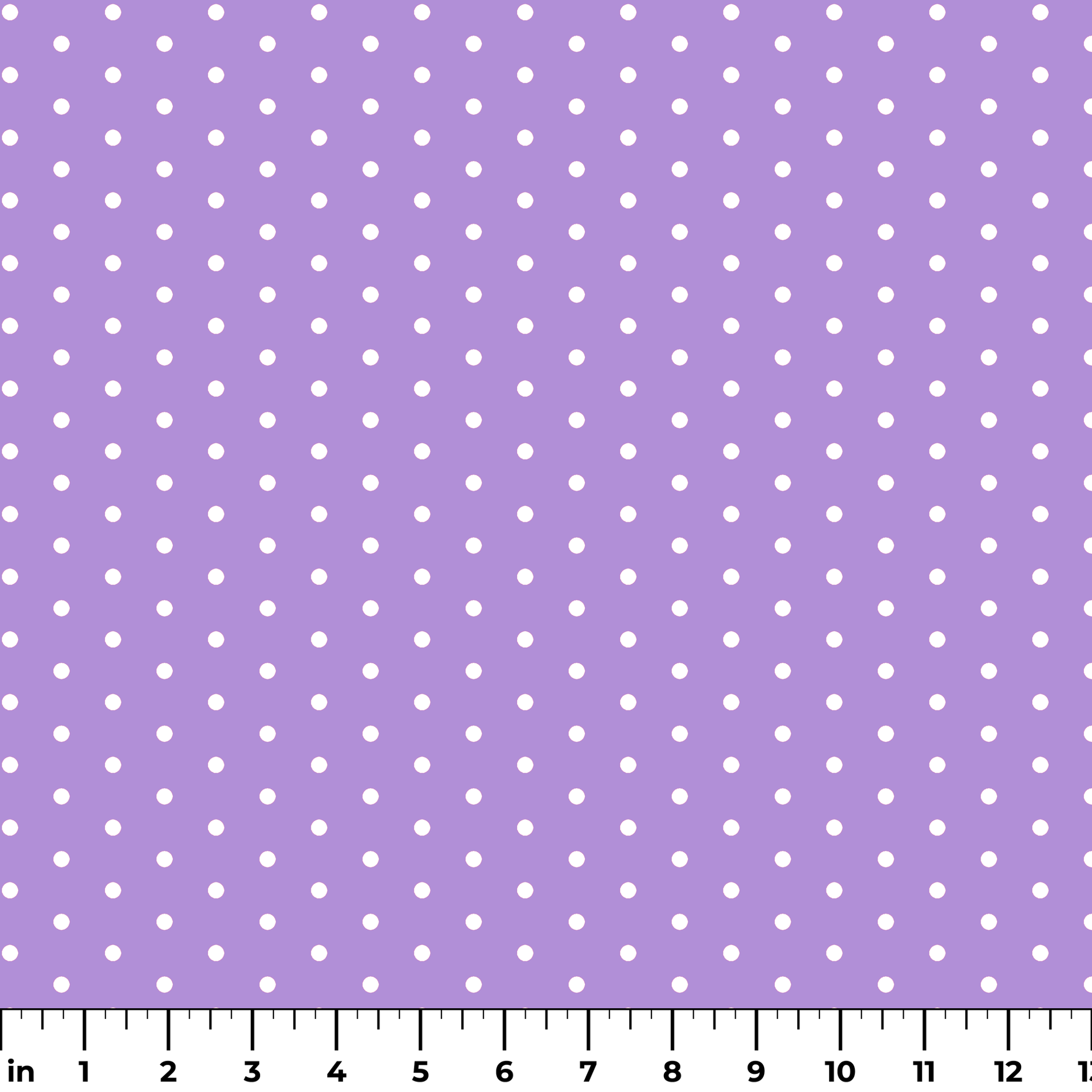 Various white circles on a purple background ruler