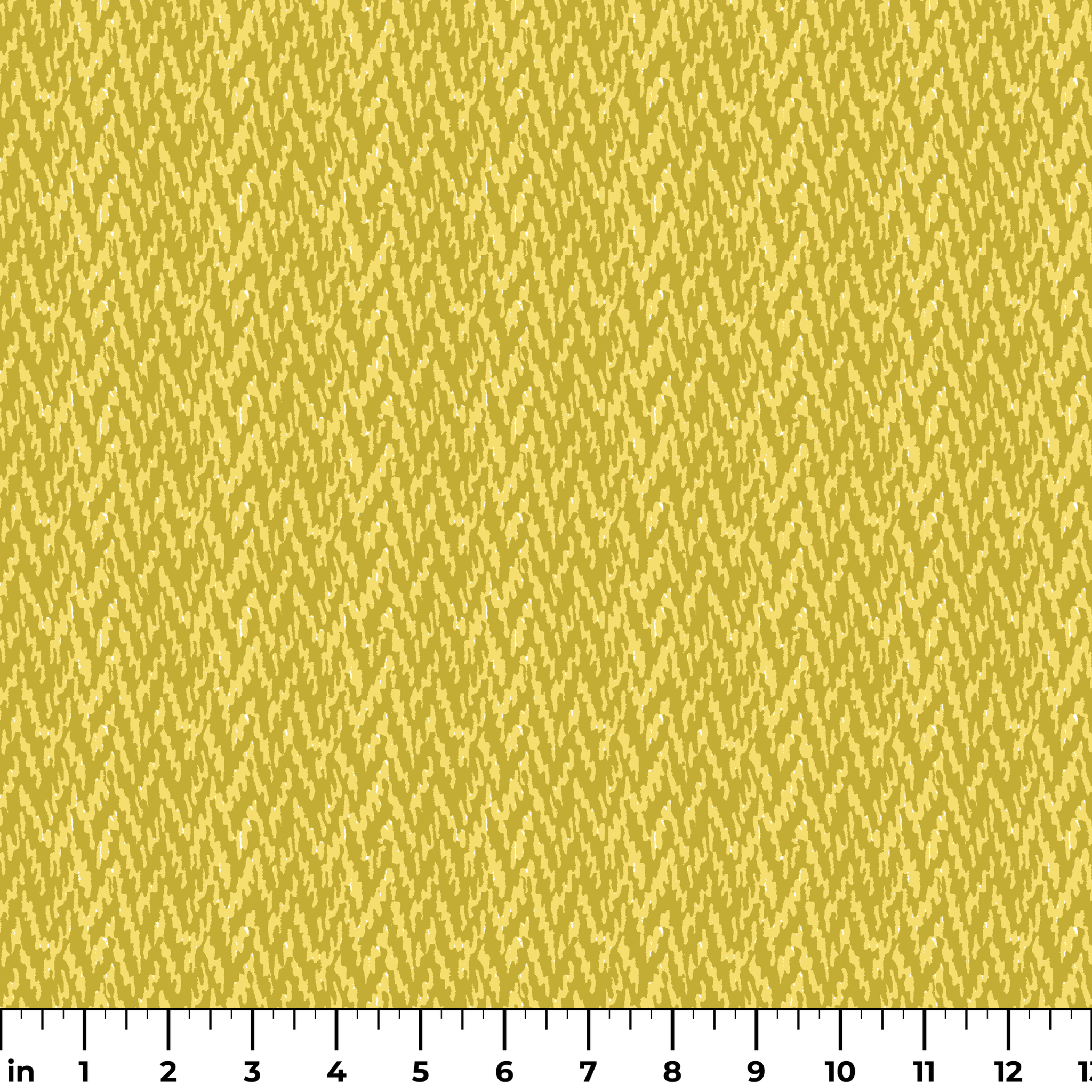 Abstract olive green and pale yellow pattern with irregular vertical brushstroke-like shapes ruler
