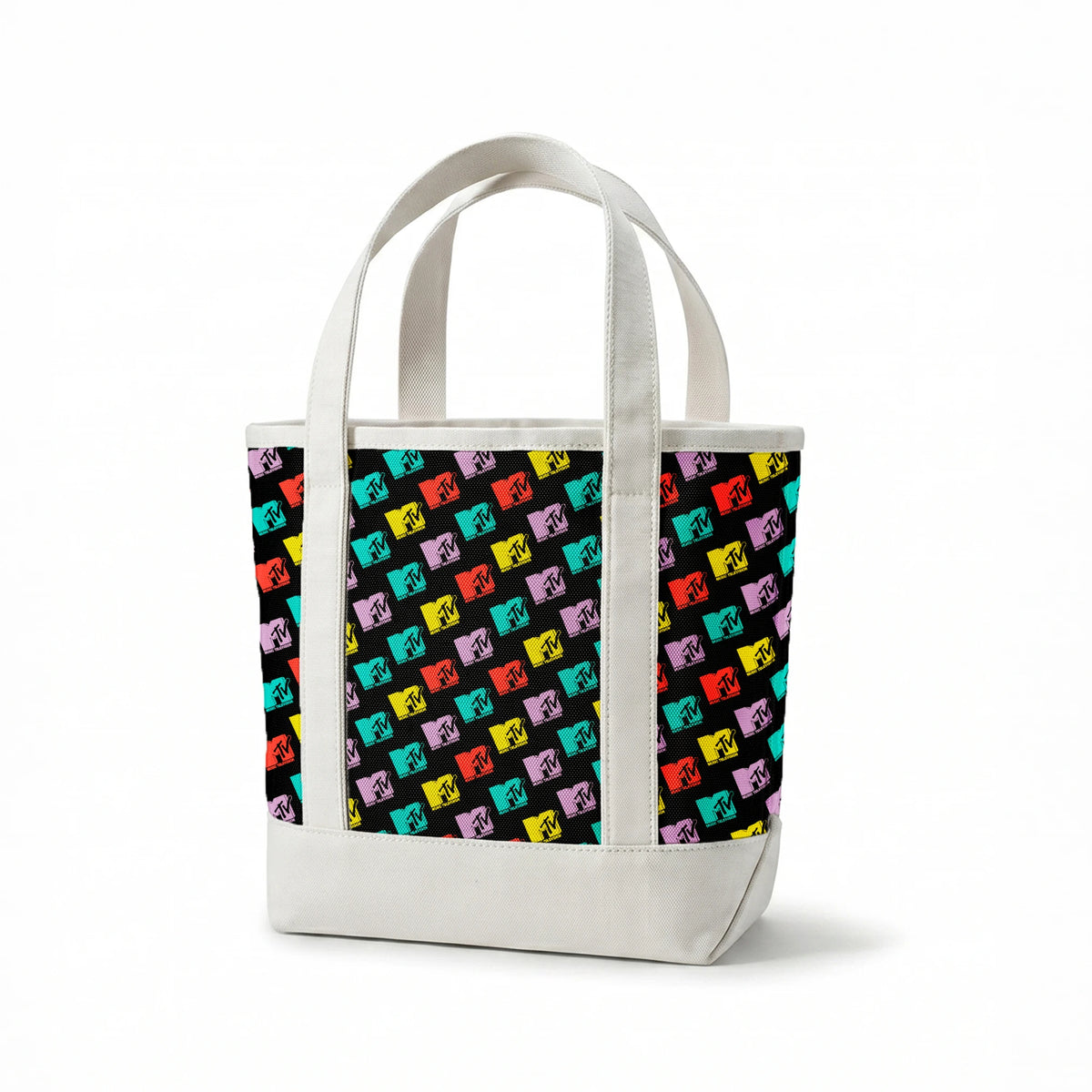 Paramount MTV Colorful Logo Toss on Black Fabric