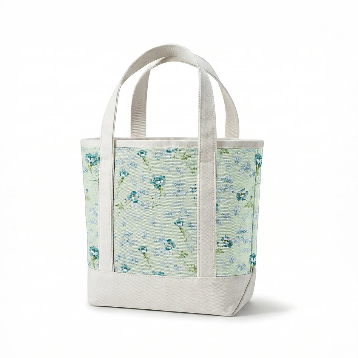 Pauline on Silver Sage Fabric